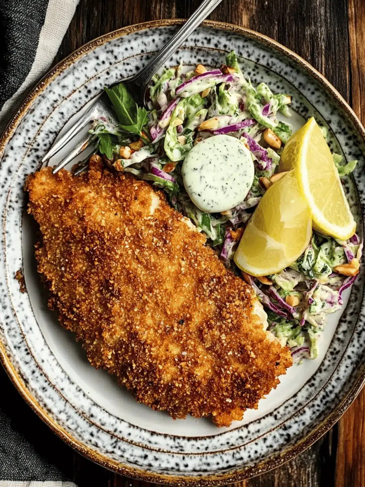 Crispy Walnut Crusted Chicken with Fresh Fennel Slaw Delight 2 Walnut Crusted Chicken with Fennel Slaw