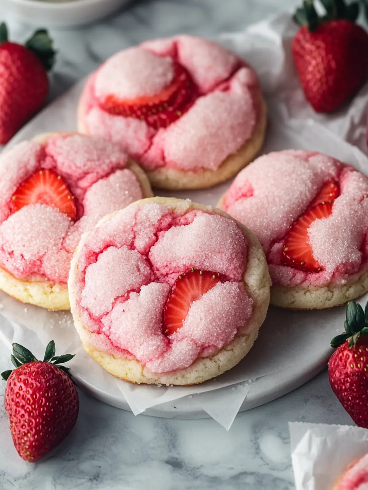 Soft Strawberry Sugar Cookies Vegan and Allergy-Friendly Heaven 3 Strawberry Sugar Cookies