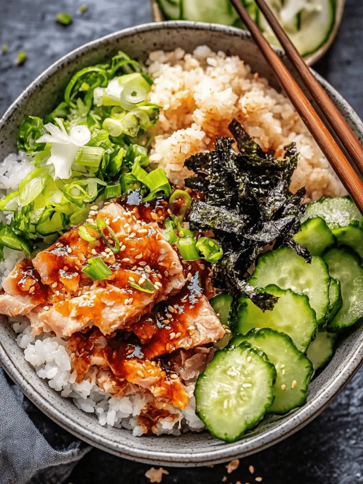 Savory Spicy Tuna Sushi Bowl with Crispy Rice Delight 2 Spicy Tuna Sushi Bowl with Crispy Rice