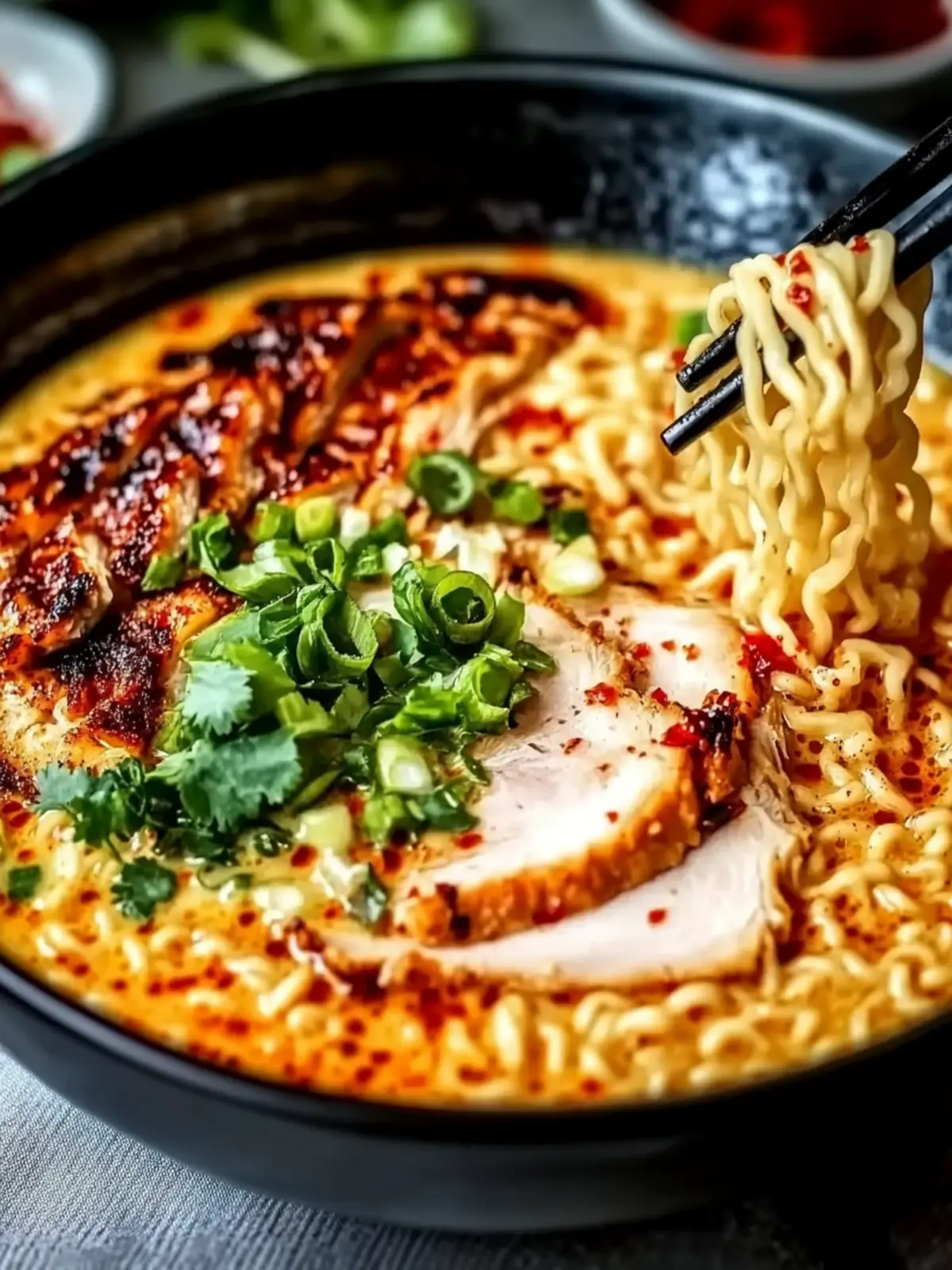 Fiery Chicken Ramen with Creamy Garlic: A Spice Lover's Dream 2 Fiery Chicken Ramen