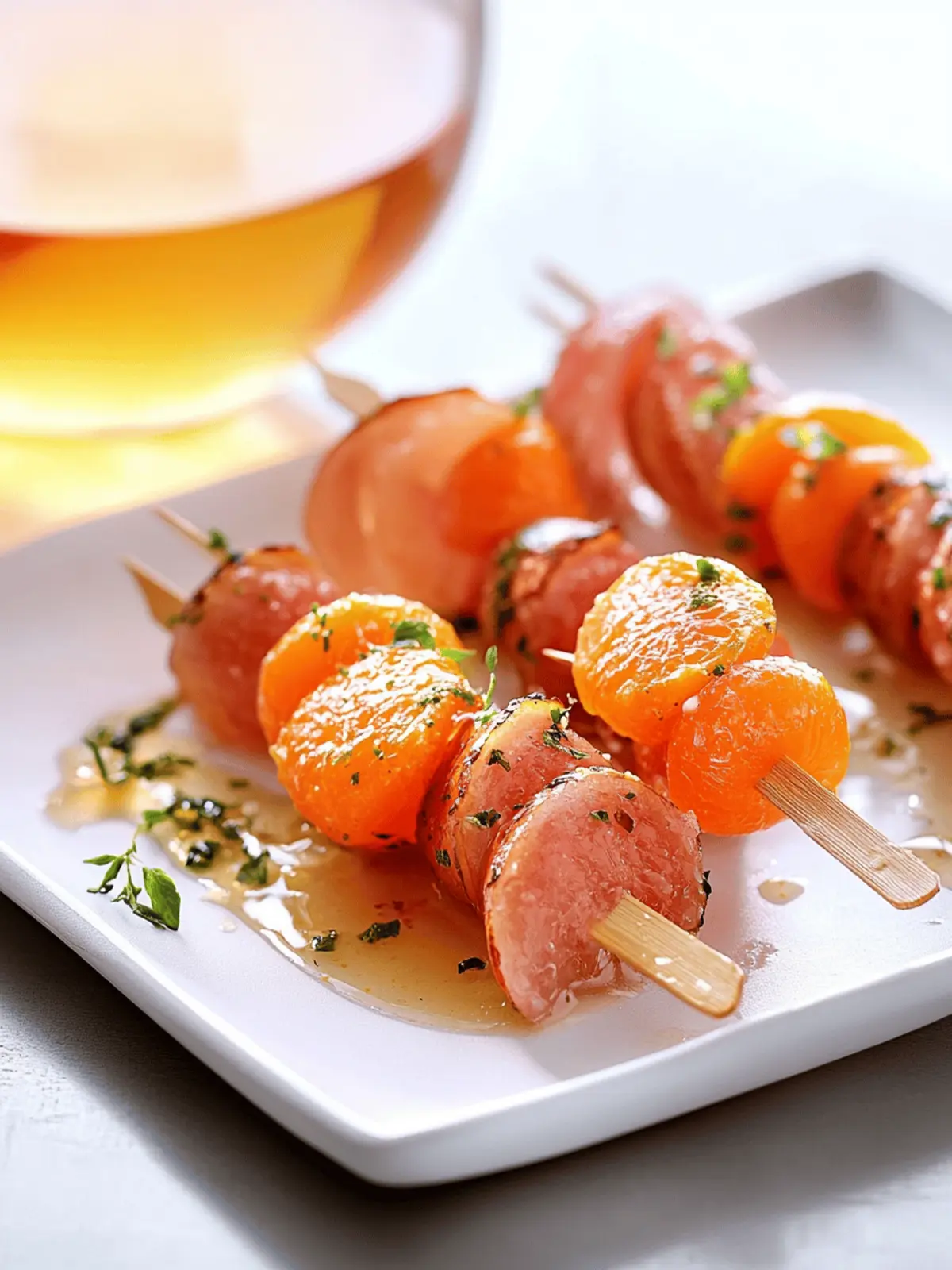 Clementine and Serrano Skewers with Honey Lime Dressing Bliss 4 Clementine and Serrano Skewers with Honey Lime Dressing Cardamom