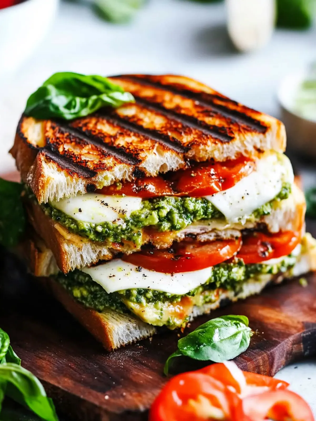 Mouthwatering Caprese Panini with Avocado Basil Pesto Bliss 2 Caprese Panini with Avocado Basil Pesto