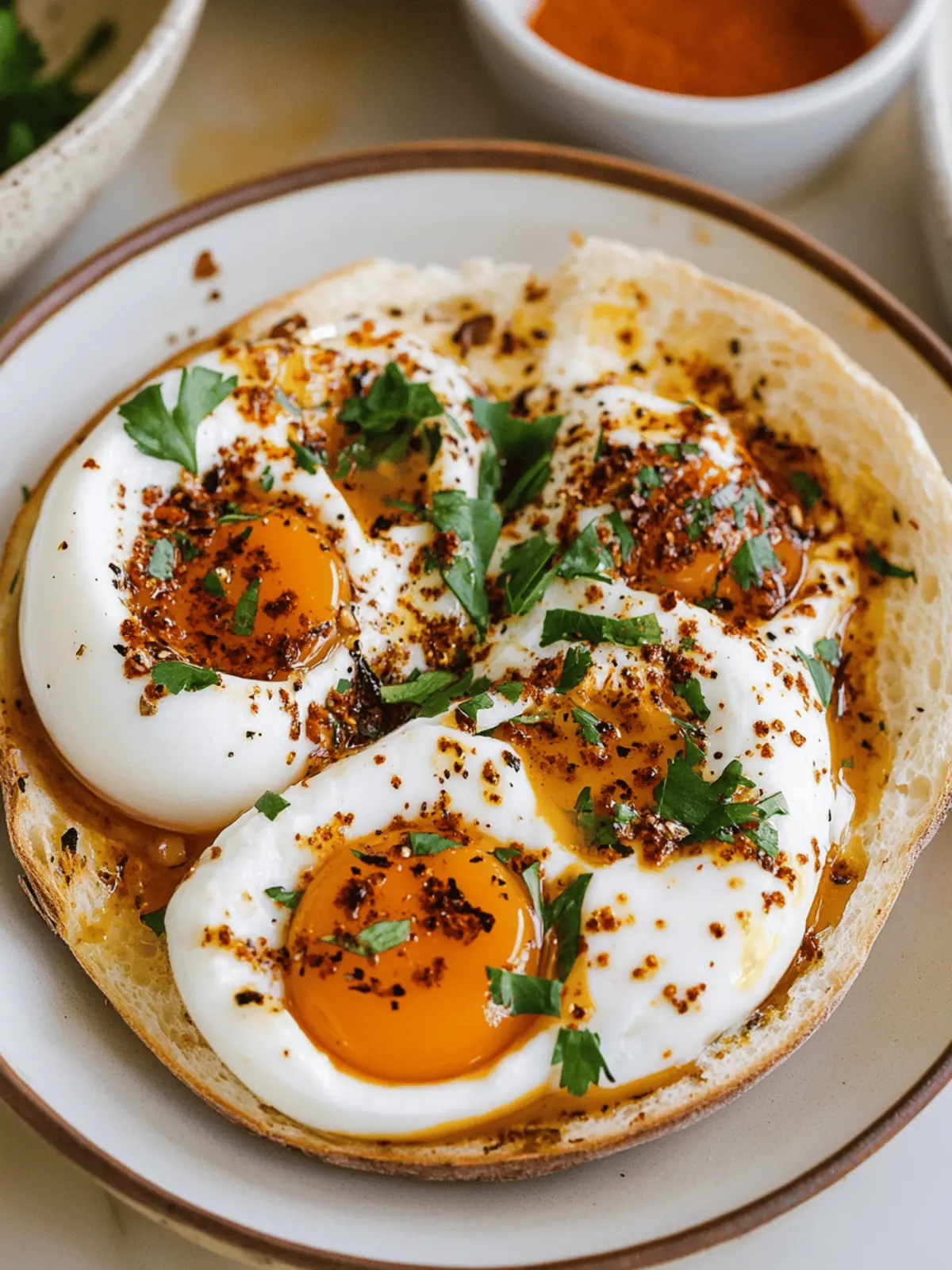 Turkish Inspired Eggs Cilbir: A Creamy Breakfast Delight 4 Turkish Inspired Eggs Cilbir