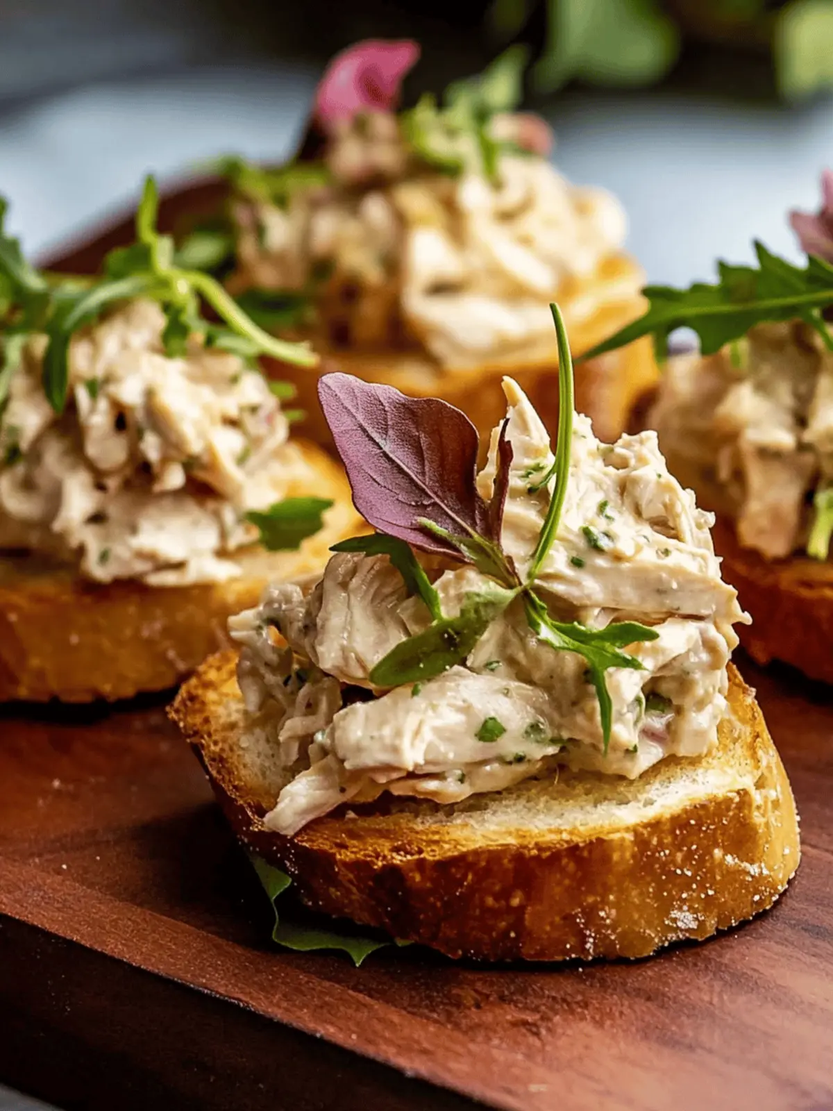 Tarragon Chicken Salad Crostini: A Flavorful Gluten-Free Delight 2 Tarragon Chicken Salad Crostini