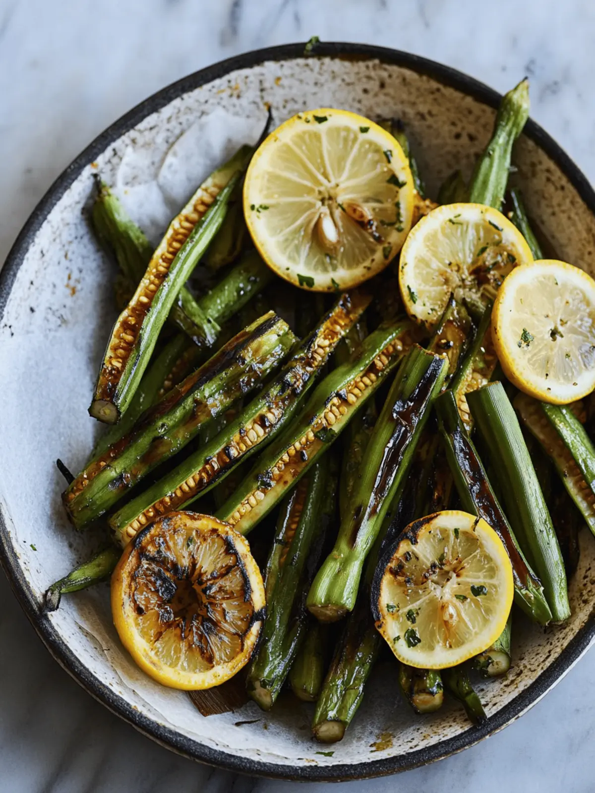 Lemon Chili Charred Okra: A Zesty Side You'll Crave! 2 Lemon Chili Charred Okra