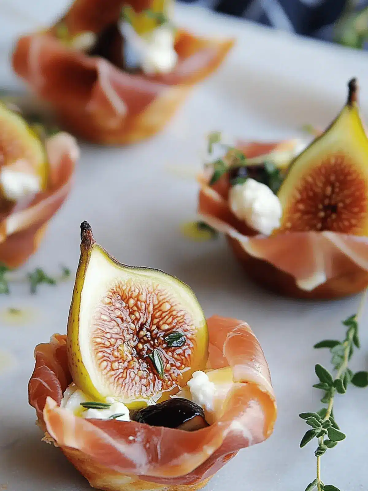 Prosciutto Cups with Goat Cheese, Fig & Pear: A Flavorful Delight 3 Prosciutto Cups with Goat Cheese, Fig & Pear