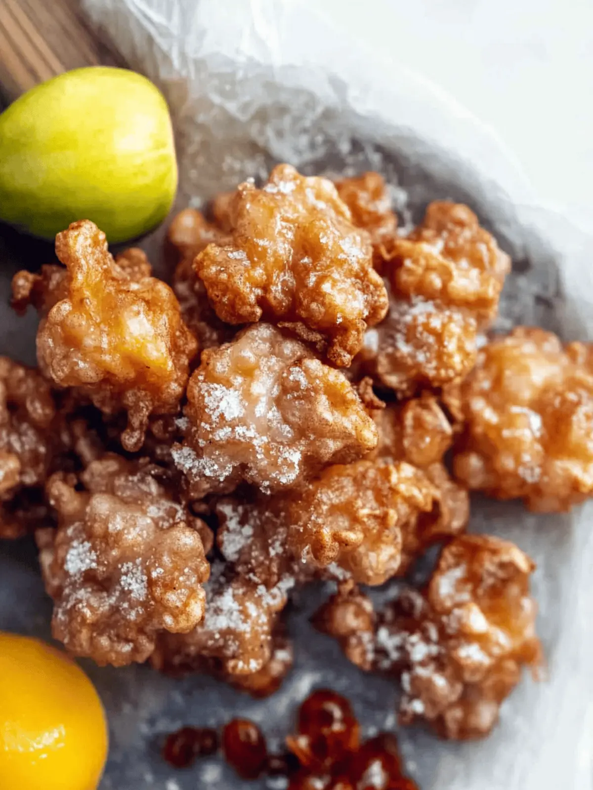 Irresistible Salted Honeycrisp Fritters You'll Love to Share 3 Salted Honeycrisp Fritters.