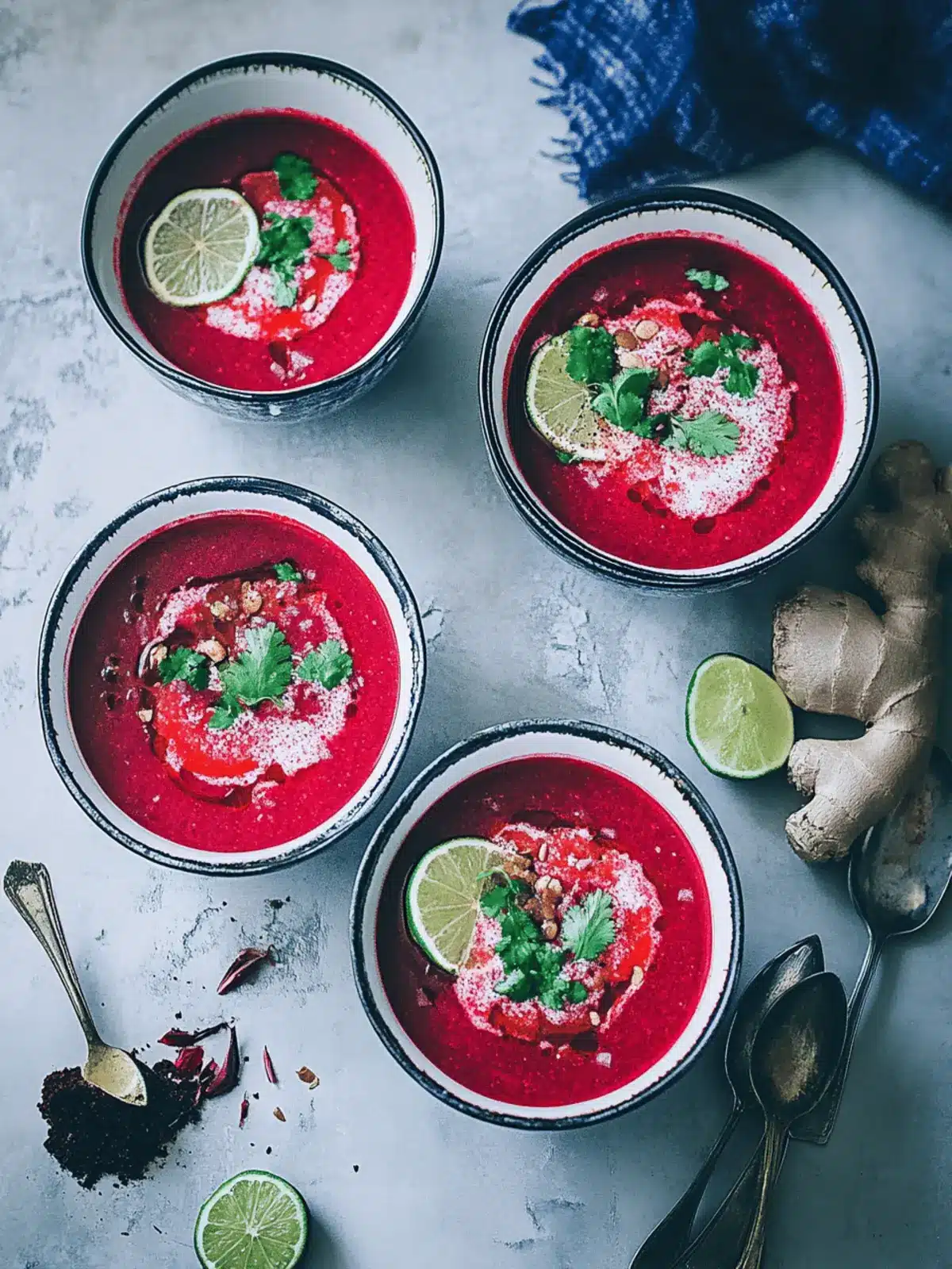 Creamy Beet Soup with Coconut, Ginger, and Lime Bliss 4 Creamy Beet Soup with Coconut, Ginger and Lime