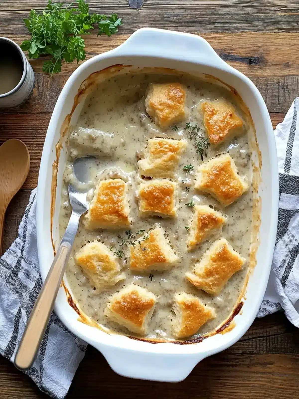 Easy Biscuits & Gravy Casserole for Effortless Family Mornings 4 Easy Biscuits & Gravy Casserole