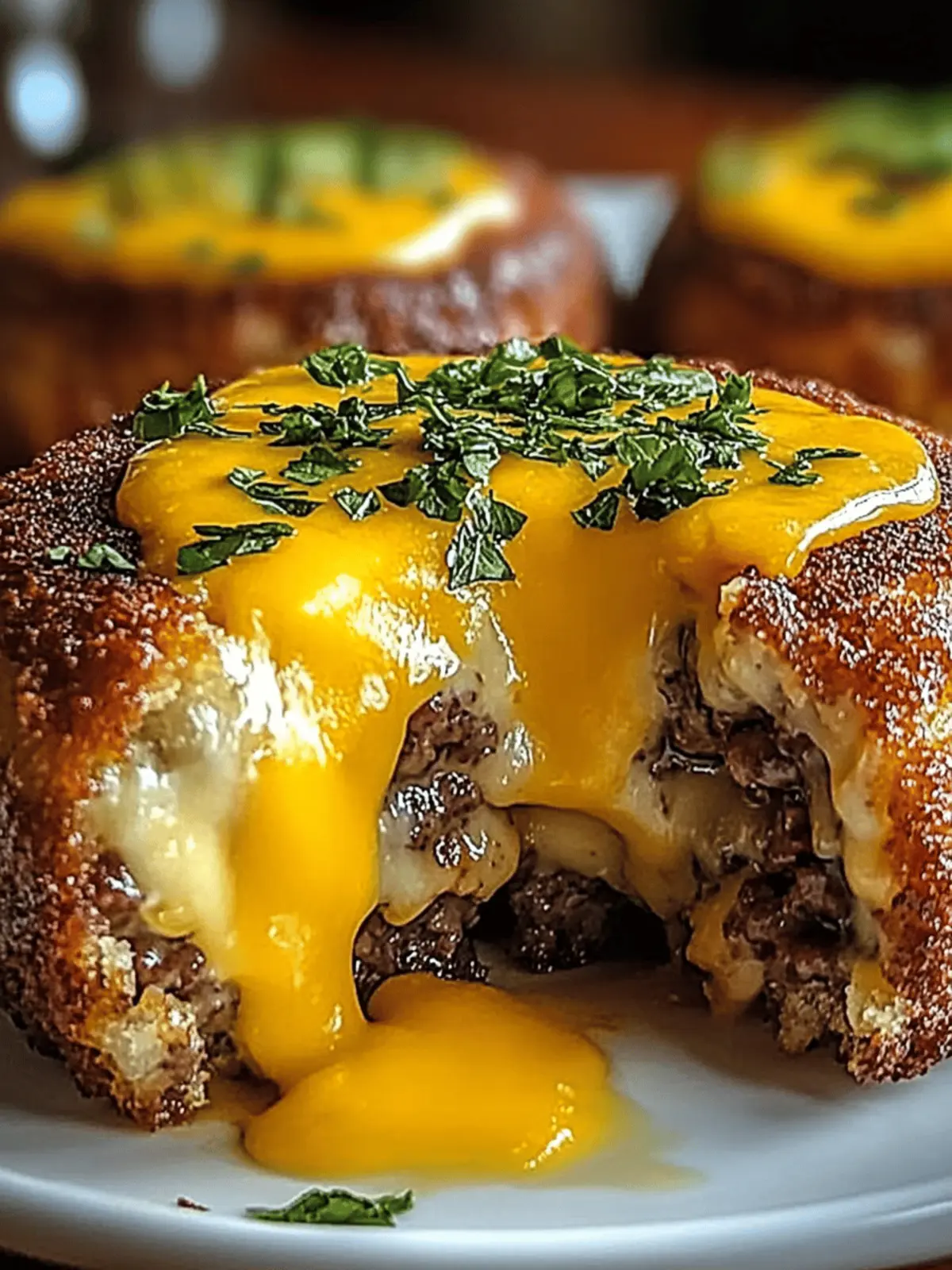 Cheeseburger Lava Cakes Molten: Melted Comfort in Every Bite 3 Cheeseburger Lava Cakes Molten