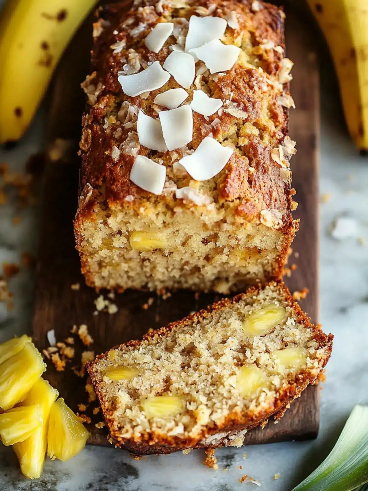 Tropical Coconut Pineapple Banana Bread to Brighten Mornings 2 Coconut Pineapple Banana Bread