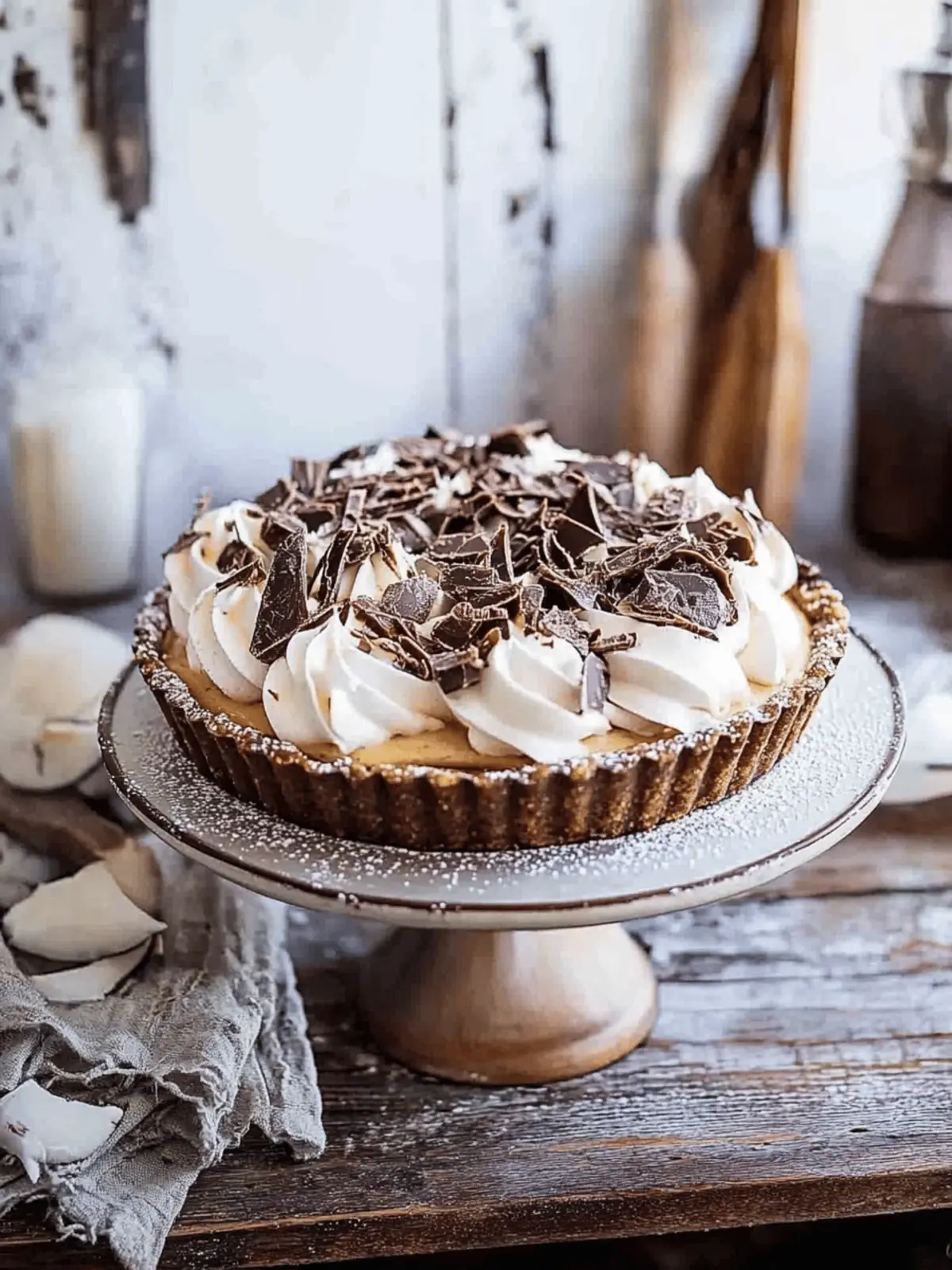 Irresistible Chocolate Coconut French Silk Banoffee Tart 4 Chocolate Coconut French Silk Banoffee Tart.