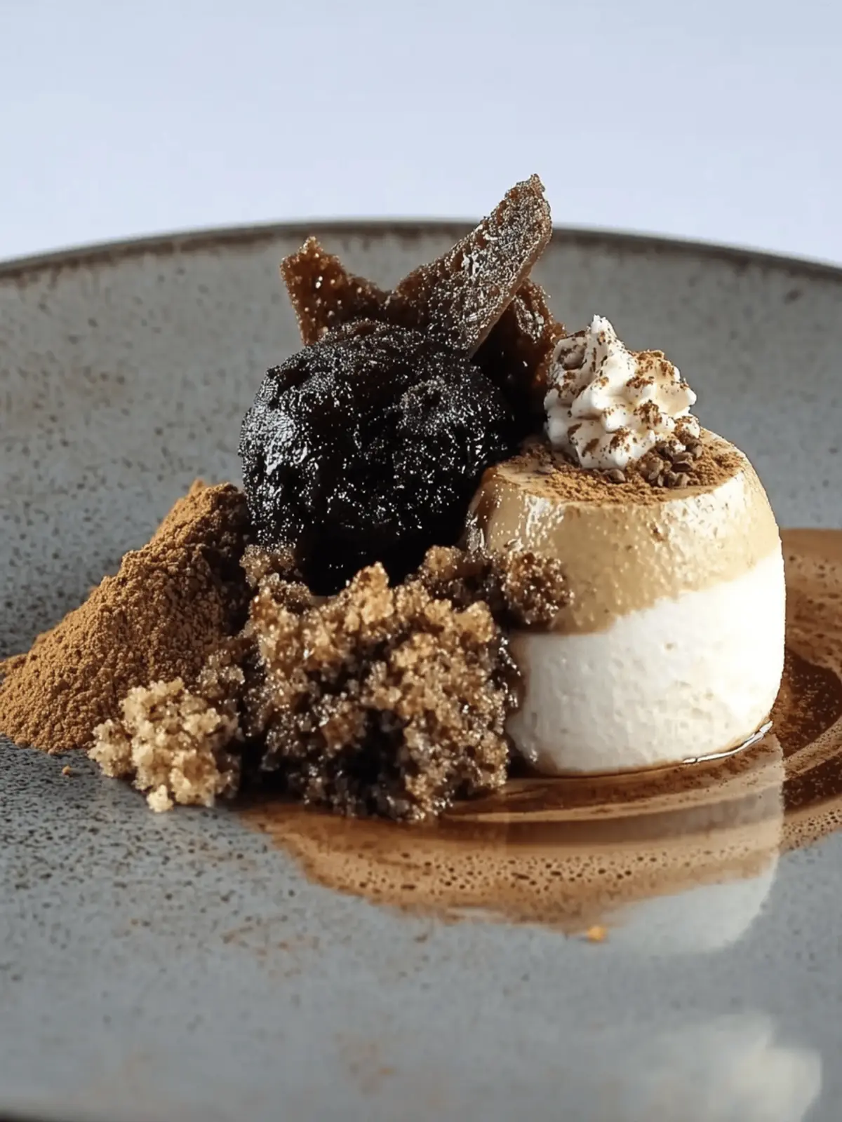 Indulgent Coffee Panna Cotta with Granita and Ice Cream Delight 4 Coffee panna cotta with coffee granita and ice cream