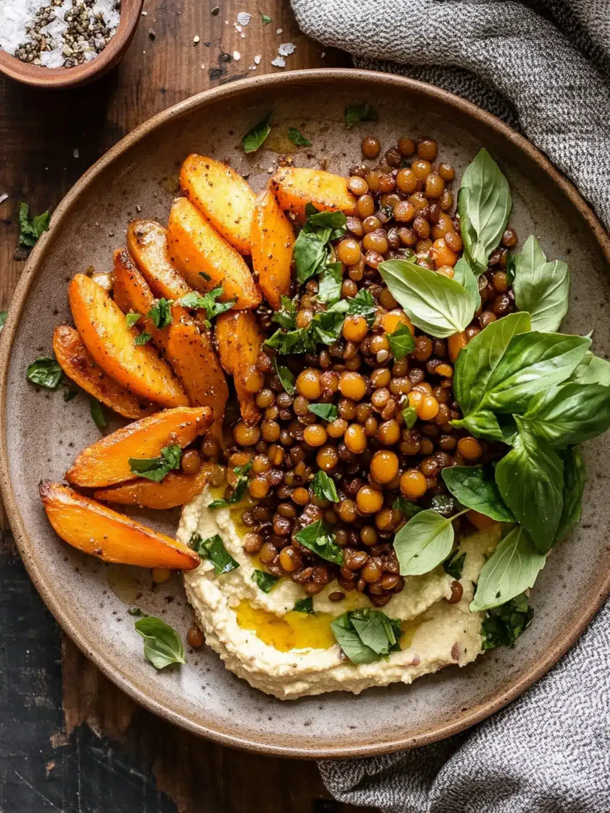 Revitalize Dinner with Roasted Carrot and Lentil Salad Hummus 4 Roasted Carrot and Lentil Salad with Hummus