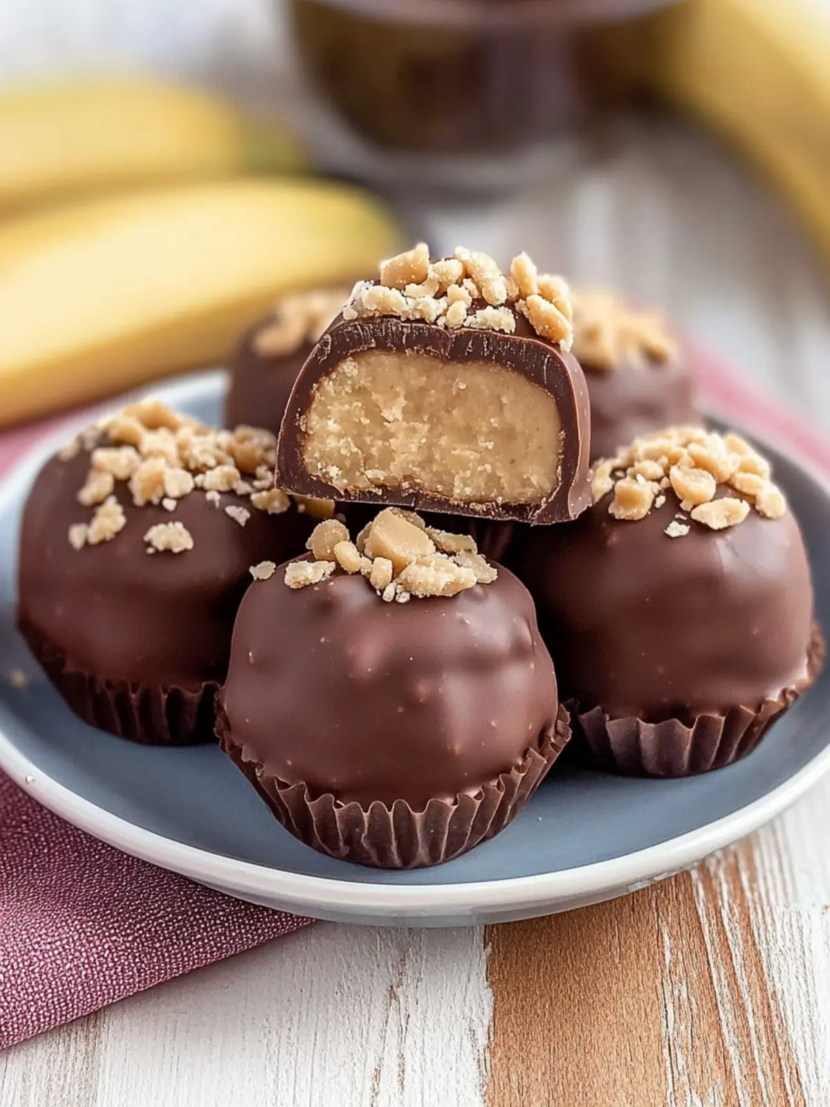 Chocolate Banana Peanut Butter Bites for Guilt-Free Indulgence 4 Chocolate Banana Peanut Butter Bites