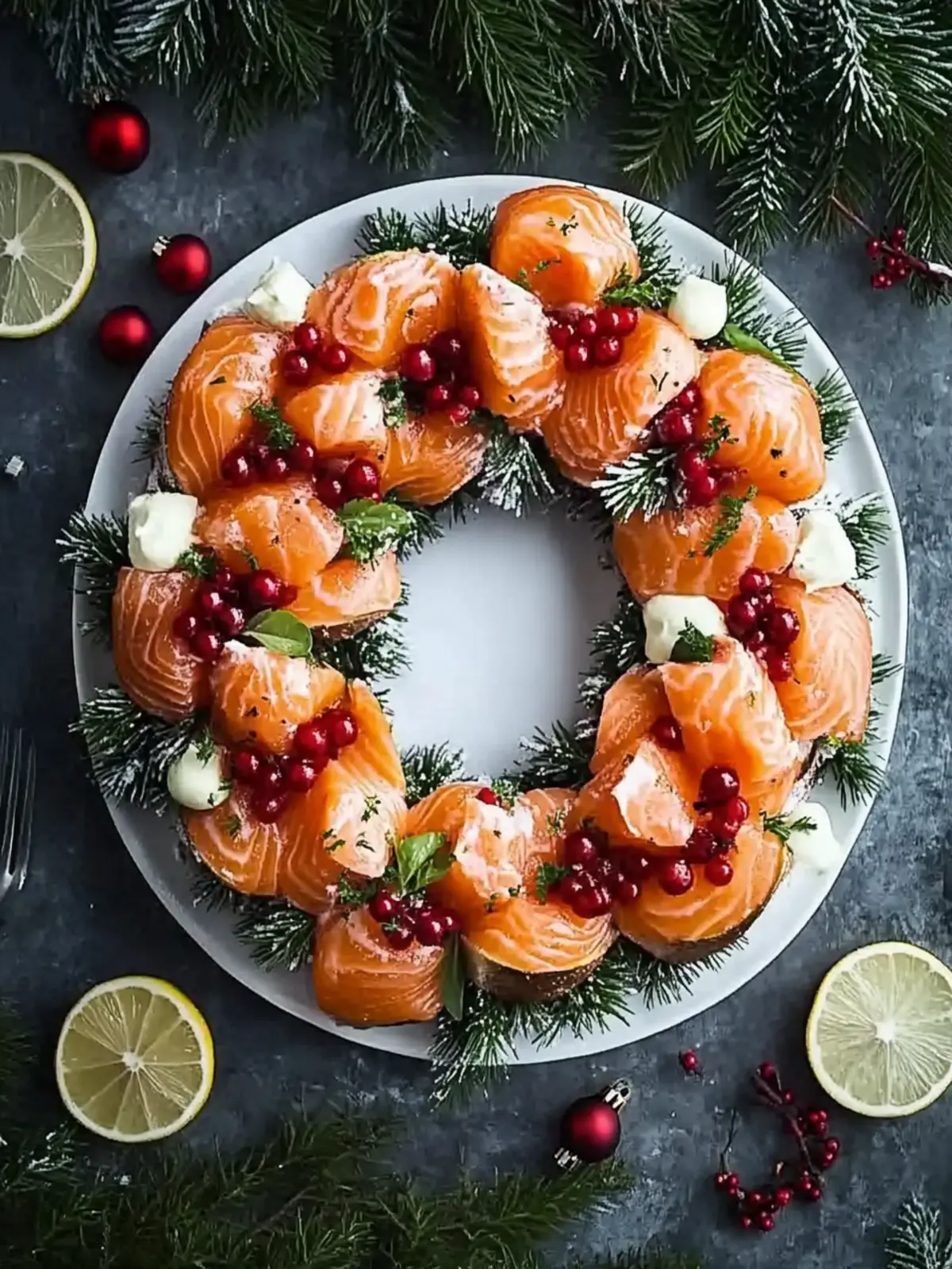 Christmas Smoked Salmon Bruschetta Wreath: Wow Your Guests 2 Christmas Smoked Salmon Bruschetta Wreath: A Show-Stopping Holiday Appetizer