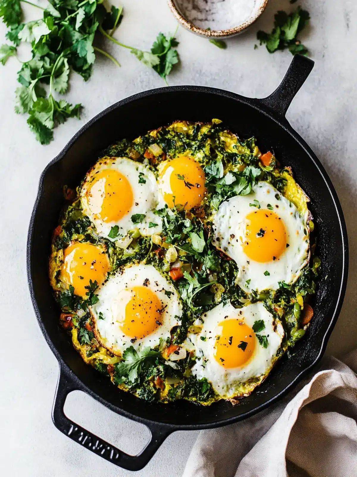Vibrant Green Shakshuka: Wholesome One-Pan Delight 3 Green Shakshuka