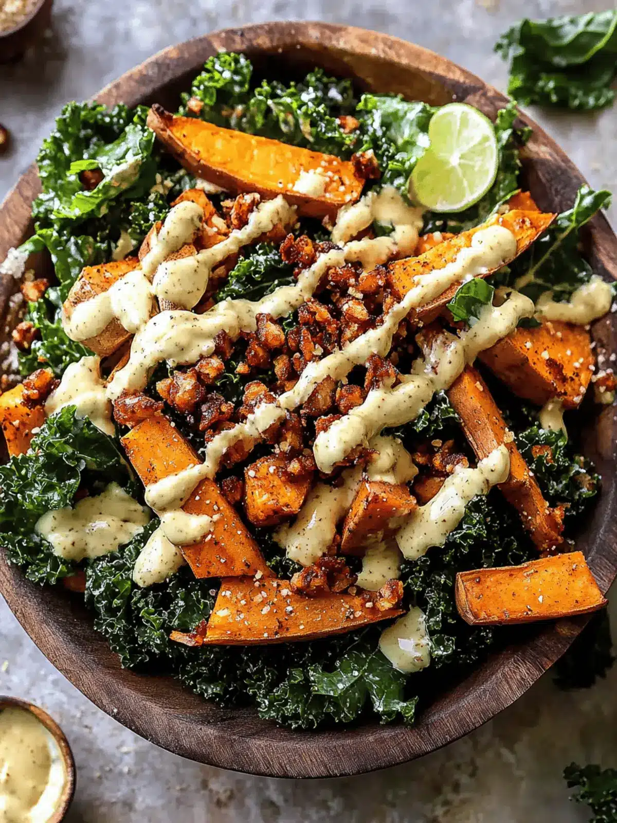 Sweet Potato Kale Salad with Creamy Honey Mustard Magic 4 Sweet Potato Kale Salad with Creamy Honey Mustard Dressing