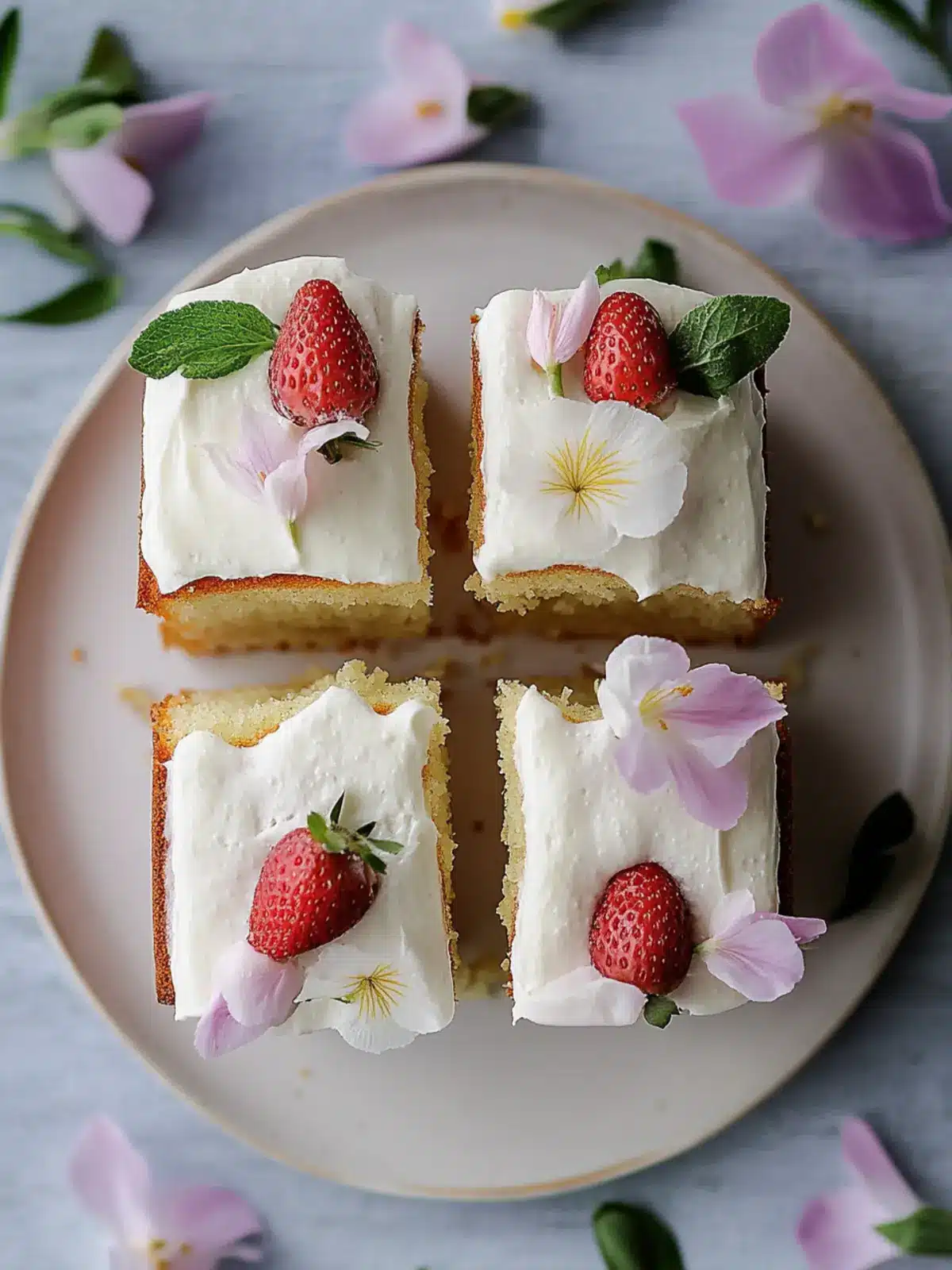 Strawberry Olive Oil Cake with Lemon Verbena Buttercream Bliss 2 Strawberry Olive Oil Cake with Lemon Verbena Buttercream
