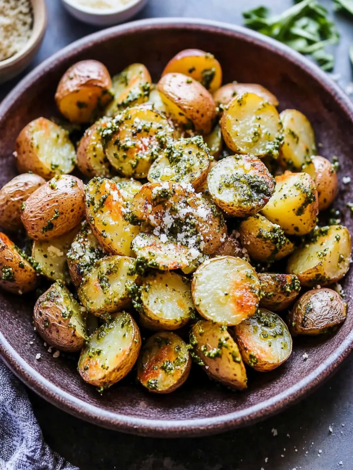 Crispy Parmesan Pesto Roasted Potatoes to Elevate Your Meals 3 Parmesan Pesto Roasted Potatoes