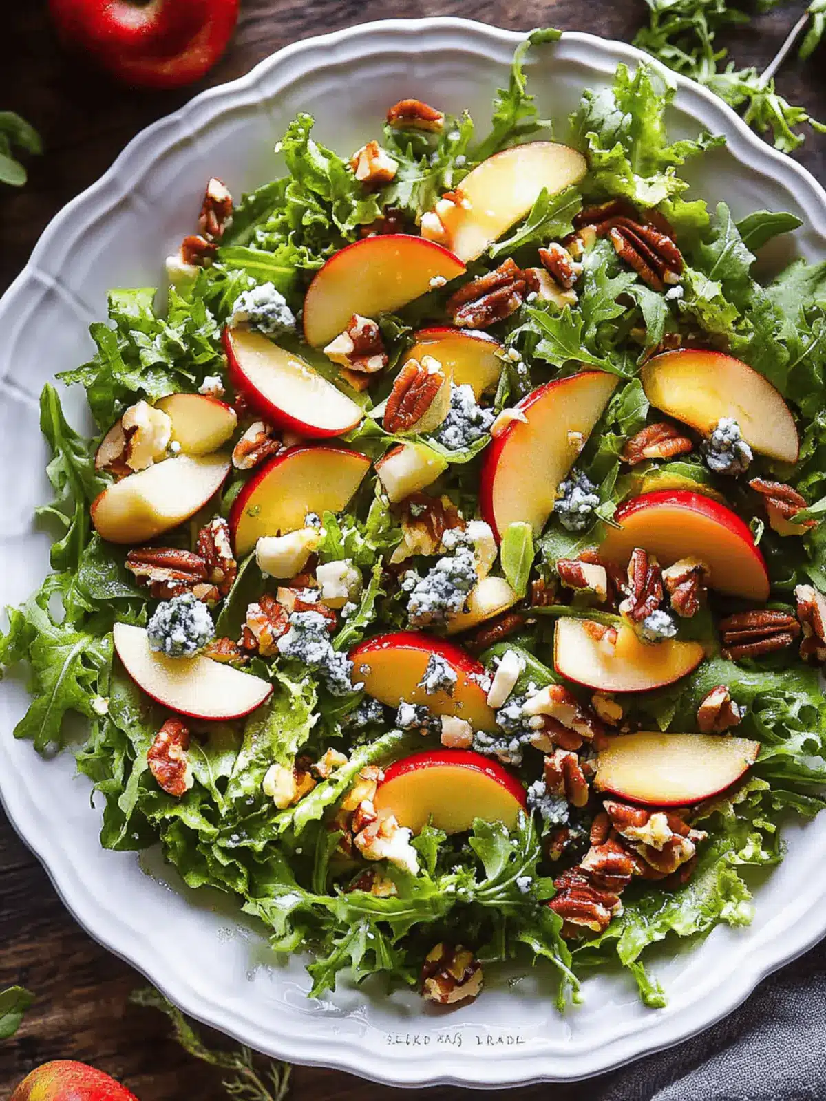 Zesty Green Salad with Apples and Blue Cheese Bliss 4 Green Salad with Apples and Blue Cheese
