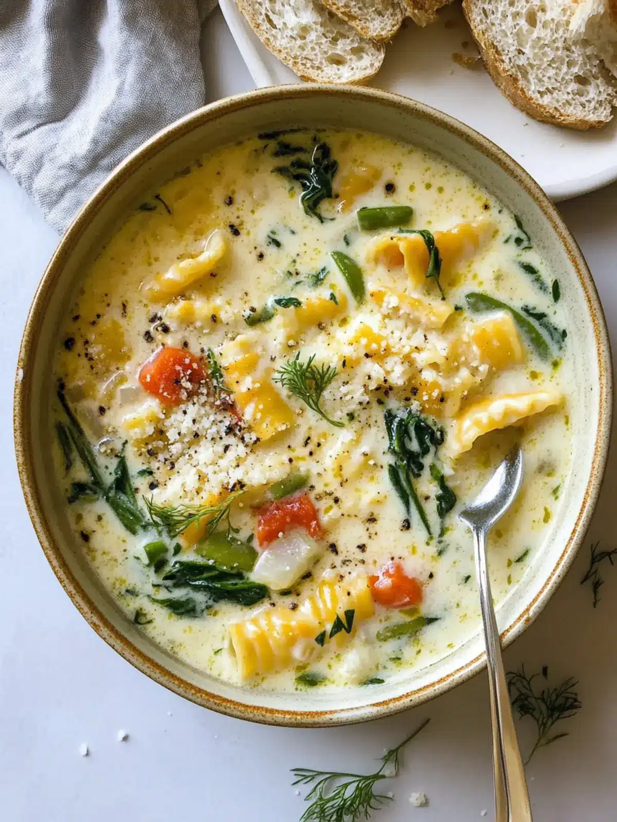 Delicious Creamy White Lasagna Soup with Veggies to Savor 3 Creamy White Lasagna Soup with Veggies