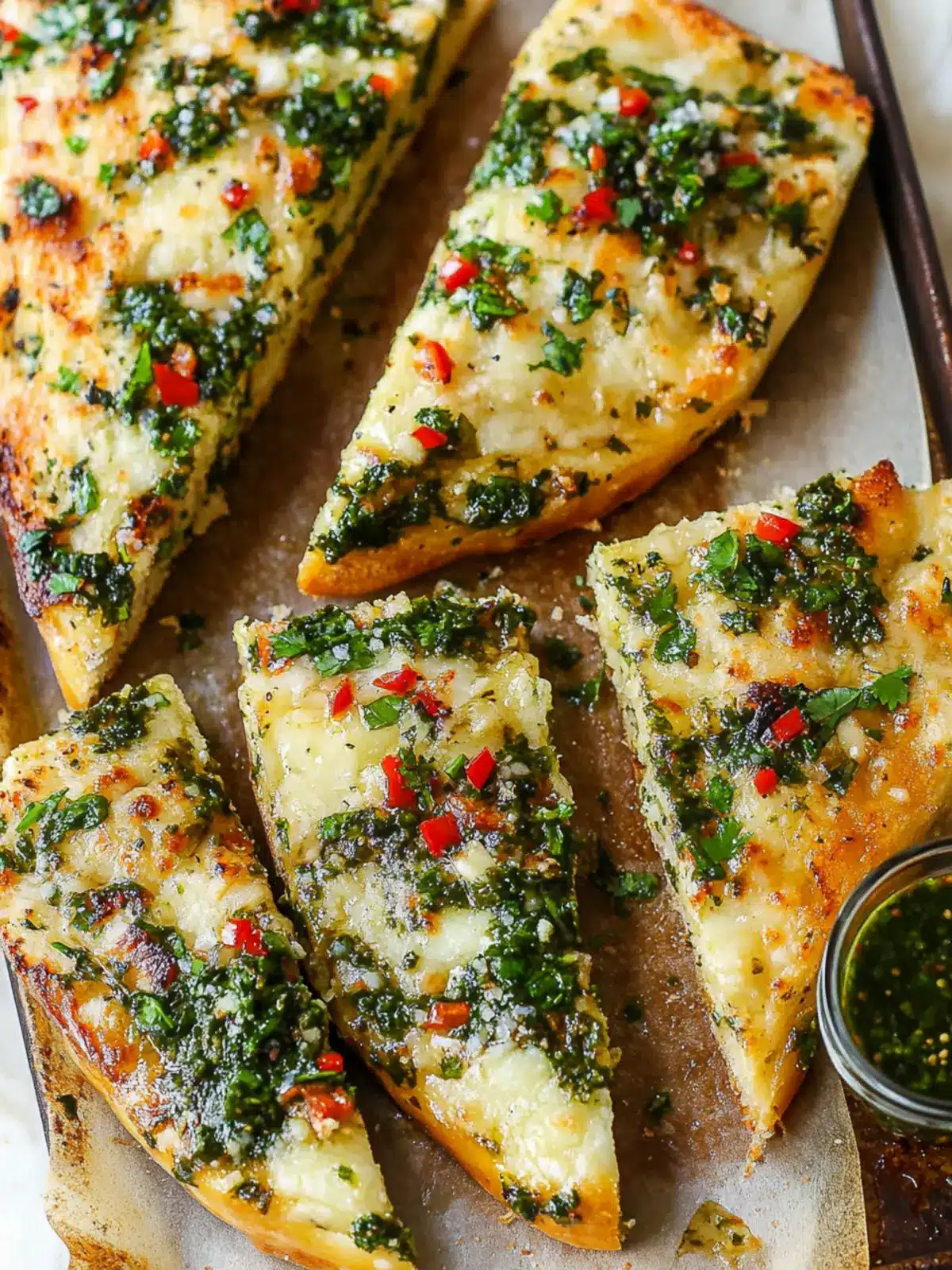 Cheesy Chimichurri Garlic Bread for Instant Flavor Bliss 3 Chimichurri Garlic Bread