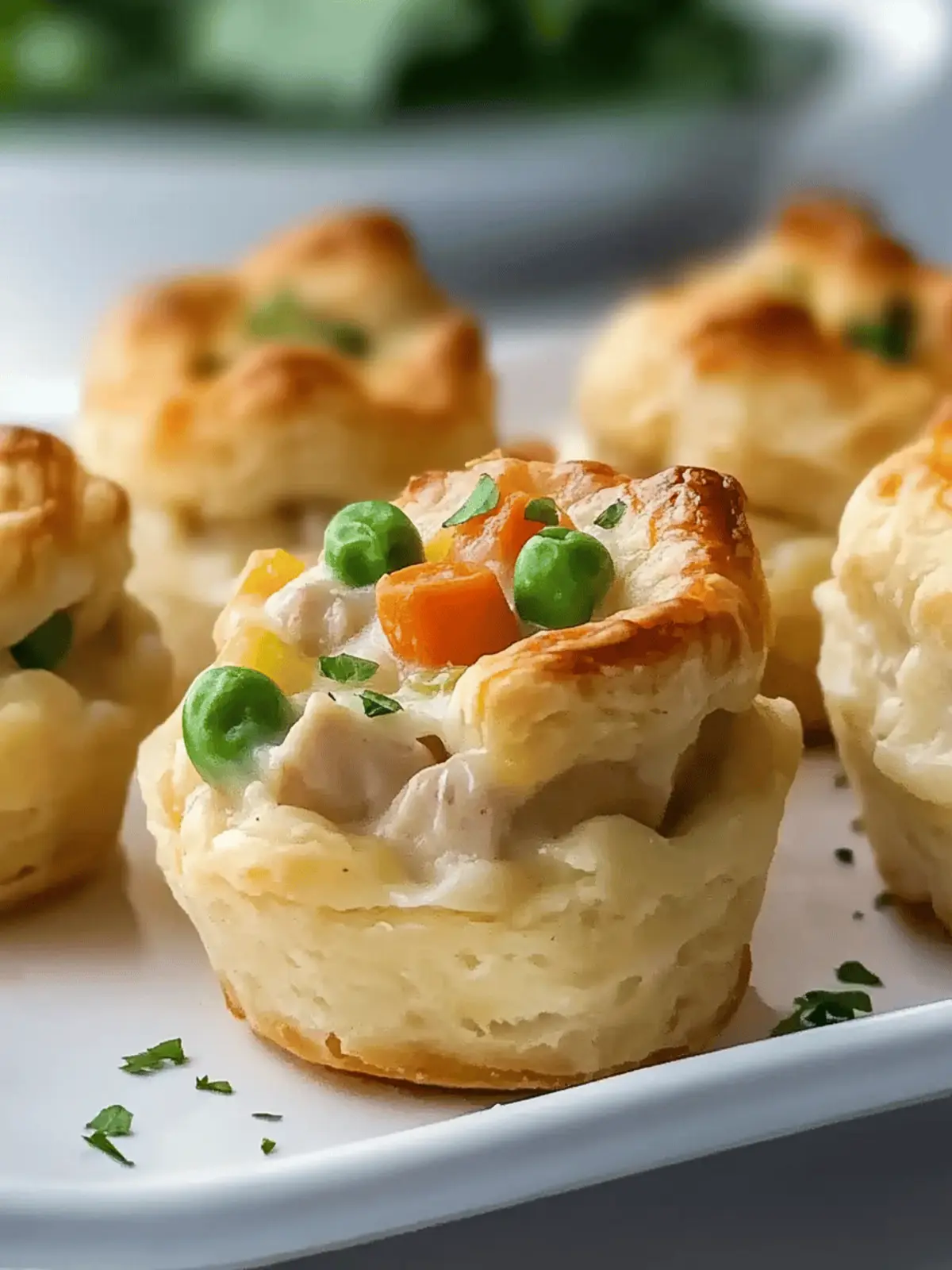 Savory Chicken Pot Pie Bites with Biscuits for Cozy Nights 2 Chicken Pot Pie Bites with Biscuits