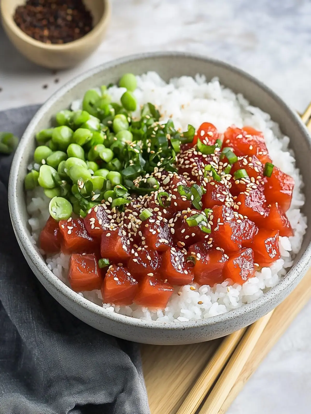 Japanese Tuna Poke Bowl: Fresh Flavors for Home Chefs 3 Japanese Tuna Poke