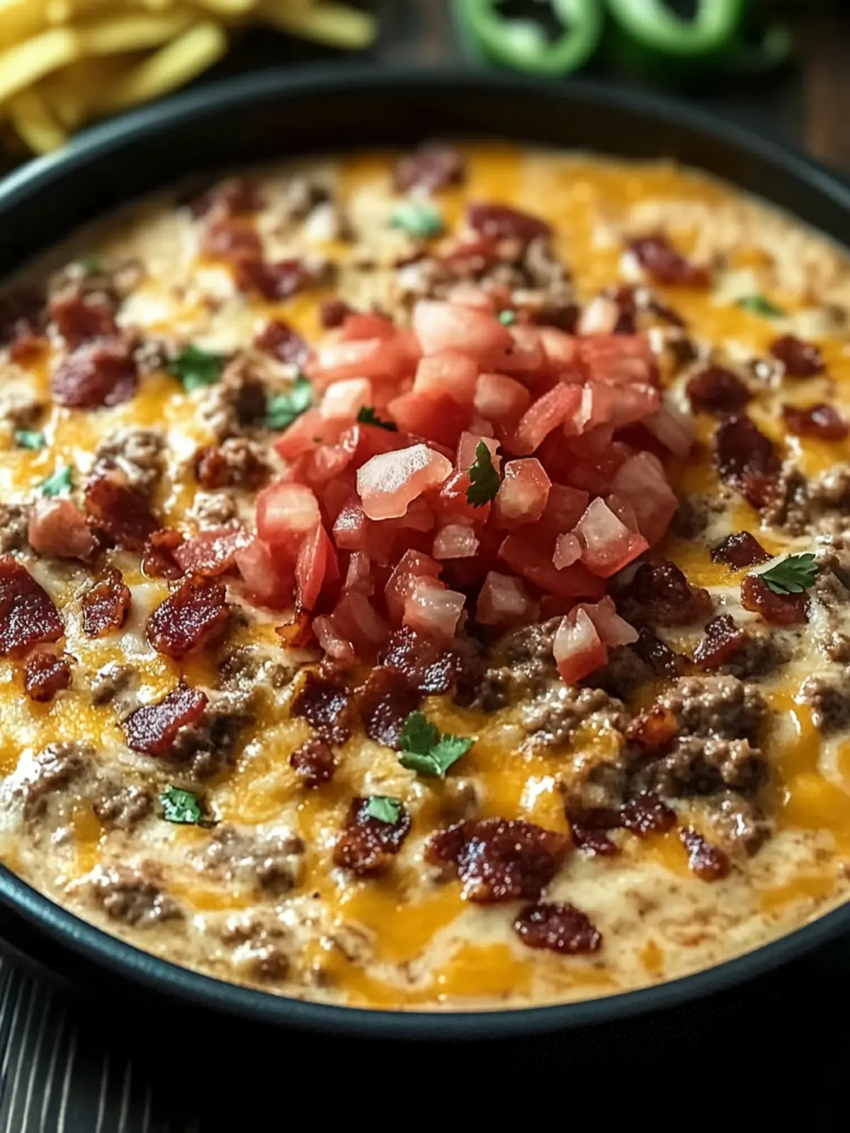 Bacon Cheeseburger Queso Dip: Your New Favorite Party App! 4 Bacon Cheeseburger Queso Dip