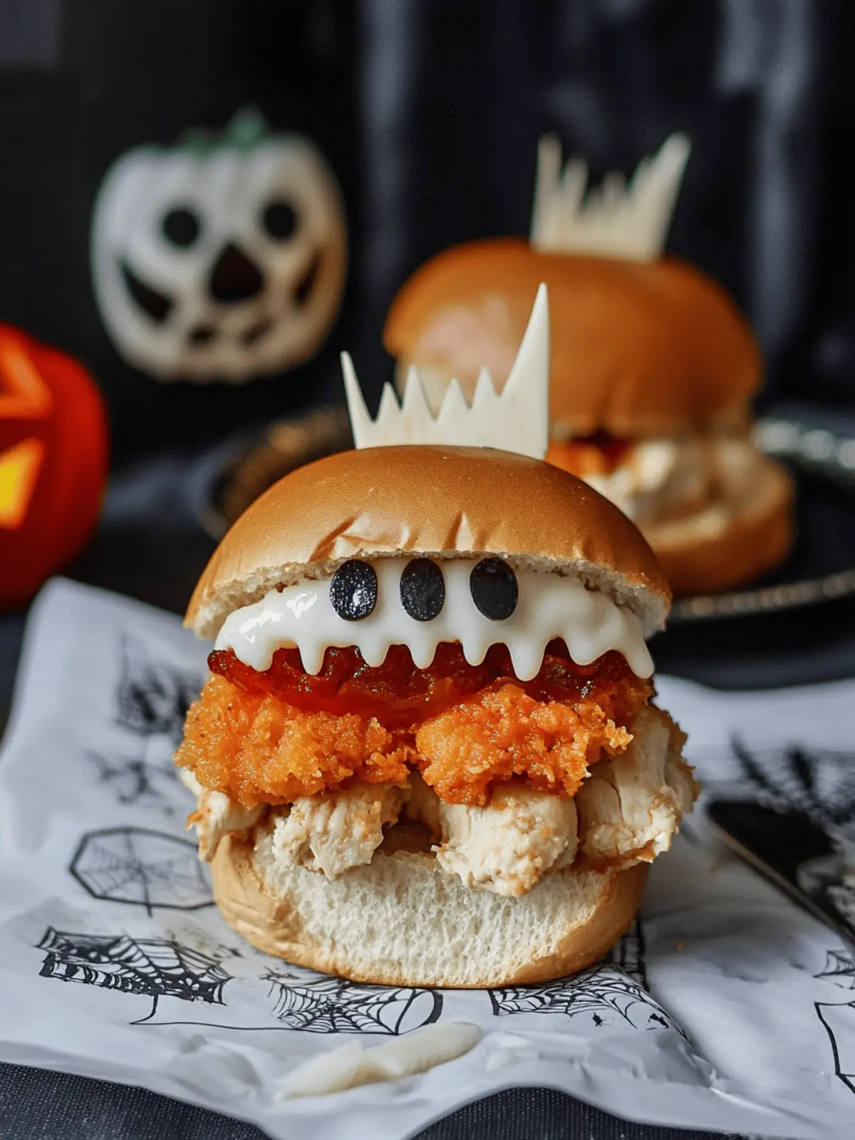 Spooktacular Halloween Chicken Parmesan Sliders You ll Love 3 Halloween Chicken Parmesan Sliders