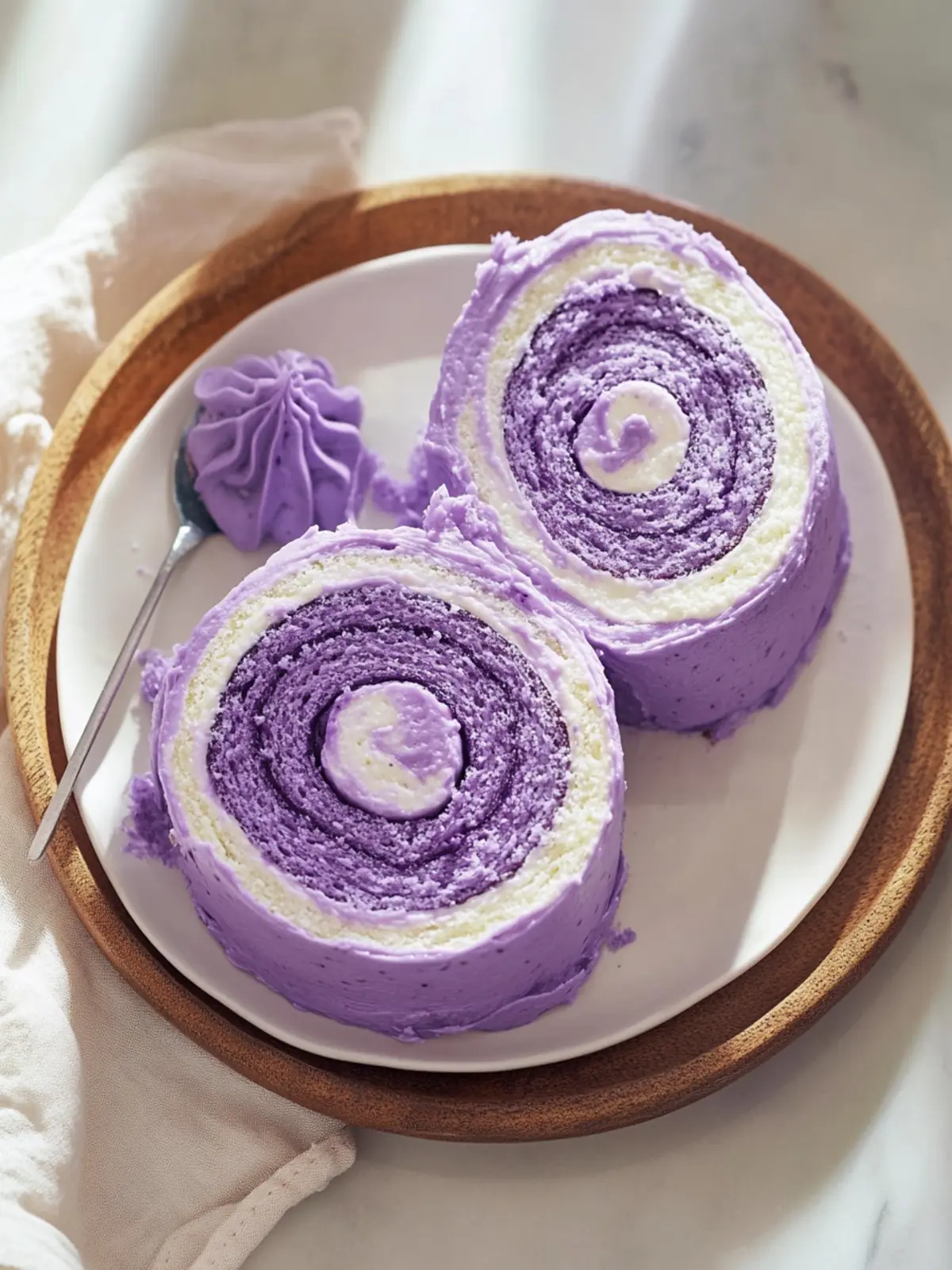 Delightful Ube Roll Cake with Creamy Whipped Filling 4 Ube Roll Cake