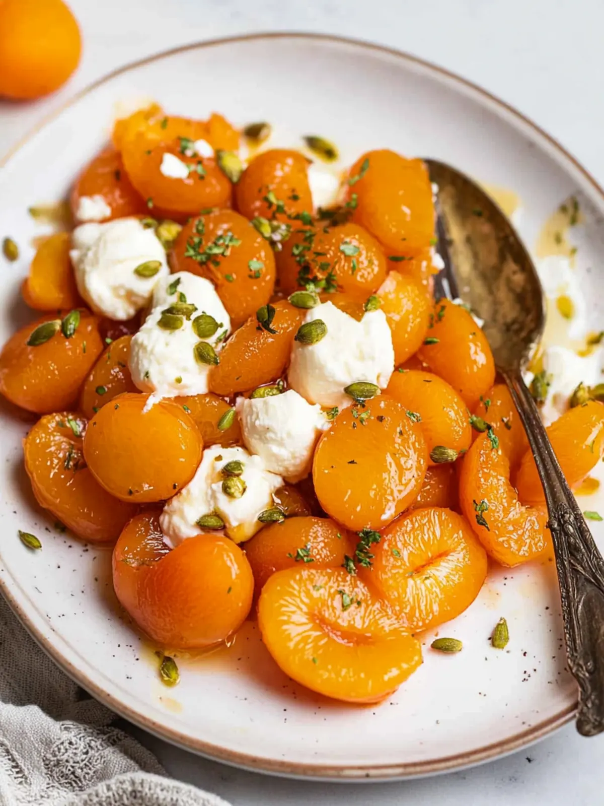 Delicious Kuru Kayısı Tatlısı: Turkish Apricots with Ricotta 3 Kuru Kayısı Tatlısı (Turkish Poached Apricots with Ricotta)