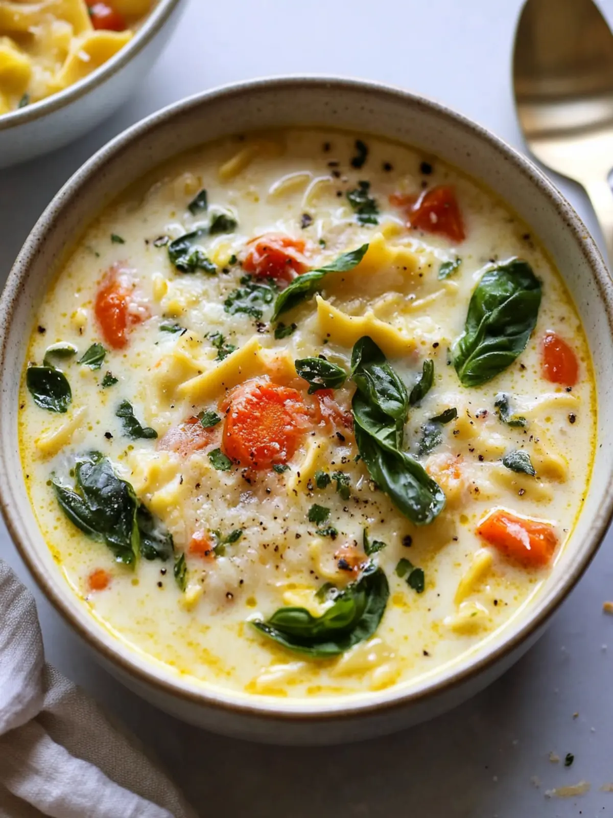 Delicious Creamy White Lasagna Soup with Veggies to Savor 4 Creamy White Lasagna Soup with Veggies