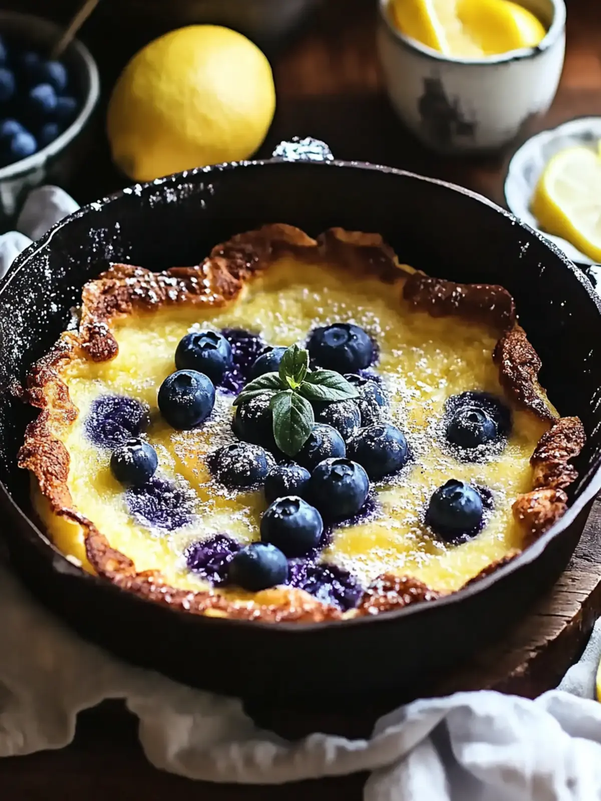 Lemon Blueberry Dutch Baby: A Dreamy Brunch Delight 3 Lemon Blueberry Dutch Baby