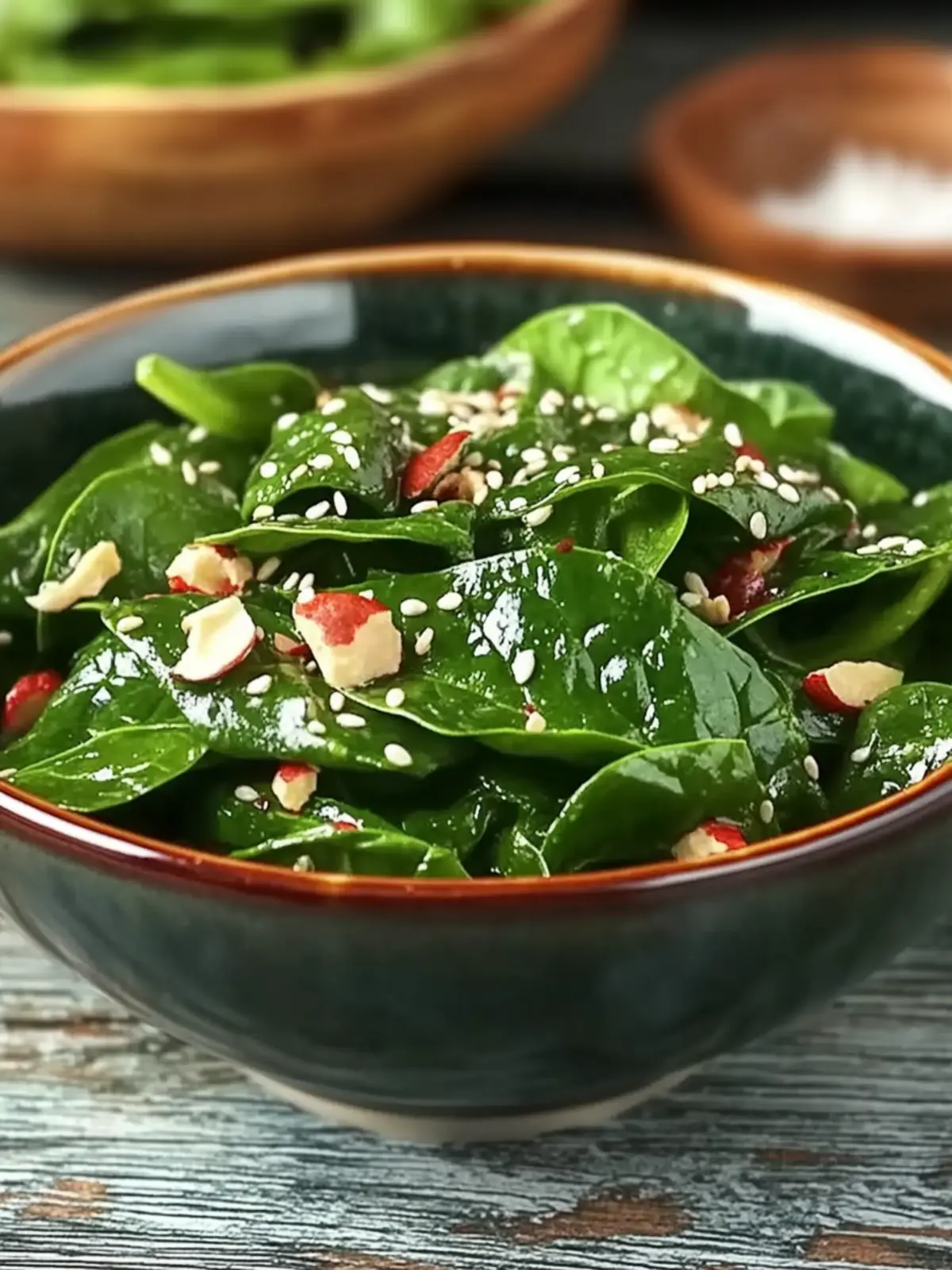Japanese Spinach Salad with Sesame Dressing You ll Crave! 3 Japanese Spinach Salad with Sesame Dressing