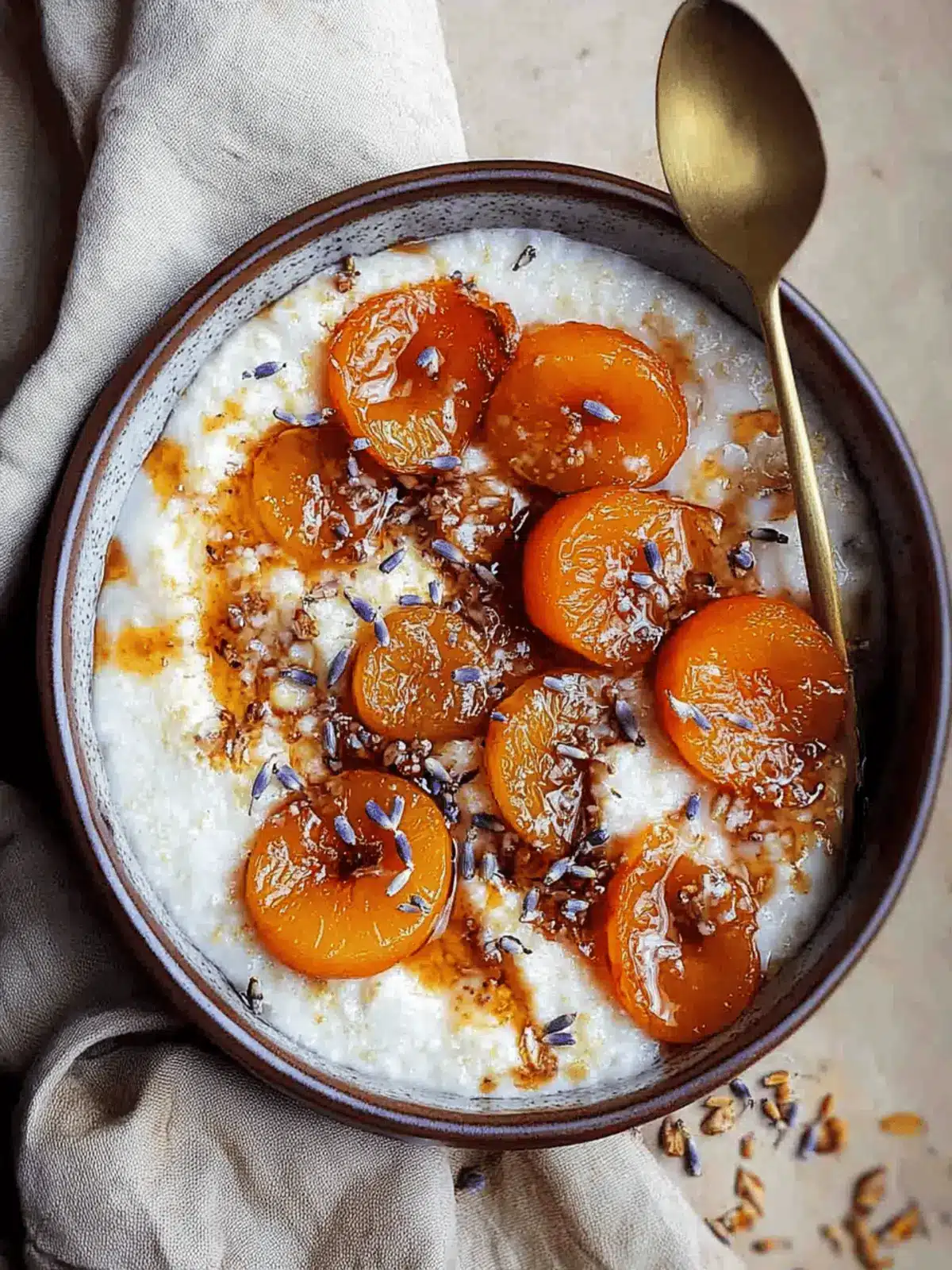 Vegan Polenta Porridge with Lavender & Roasted Apricots Bliss 2 vegan polenta porridge with lavender and roasted apricots