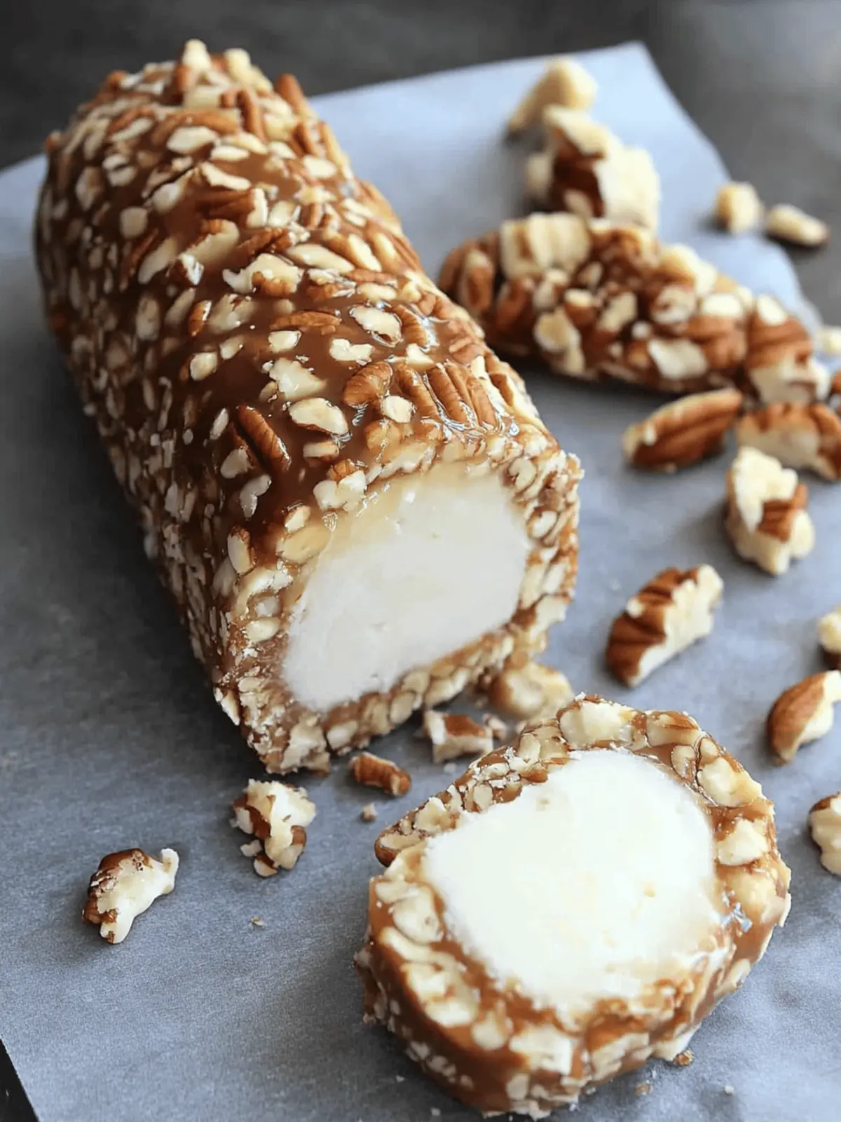Delicious No-Bake Pecan Log Roll Perfect for Holiday Gifting 3 pecan log roll