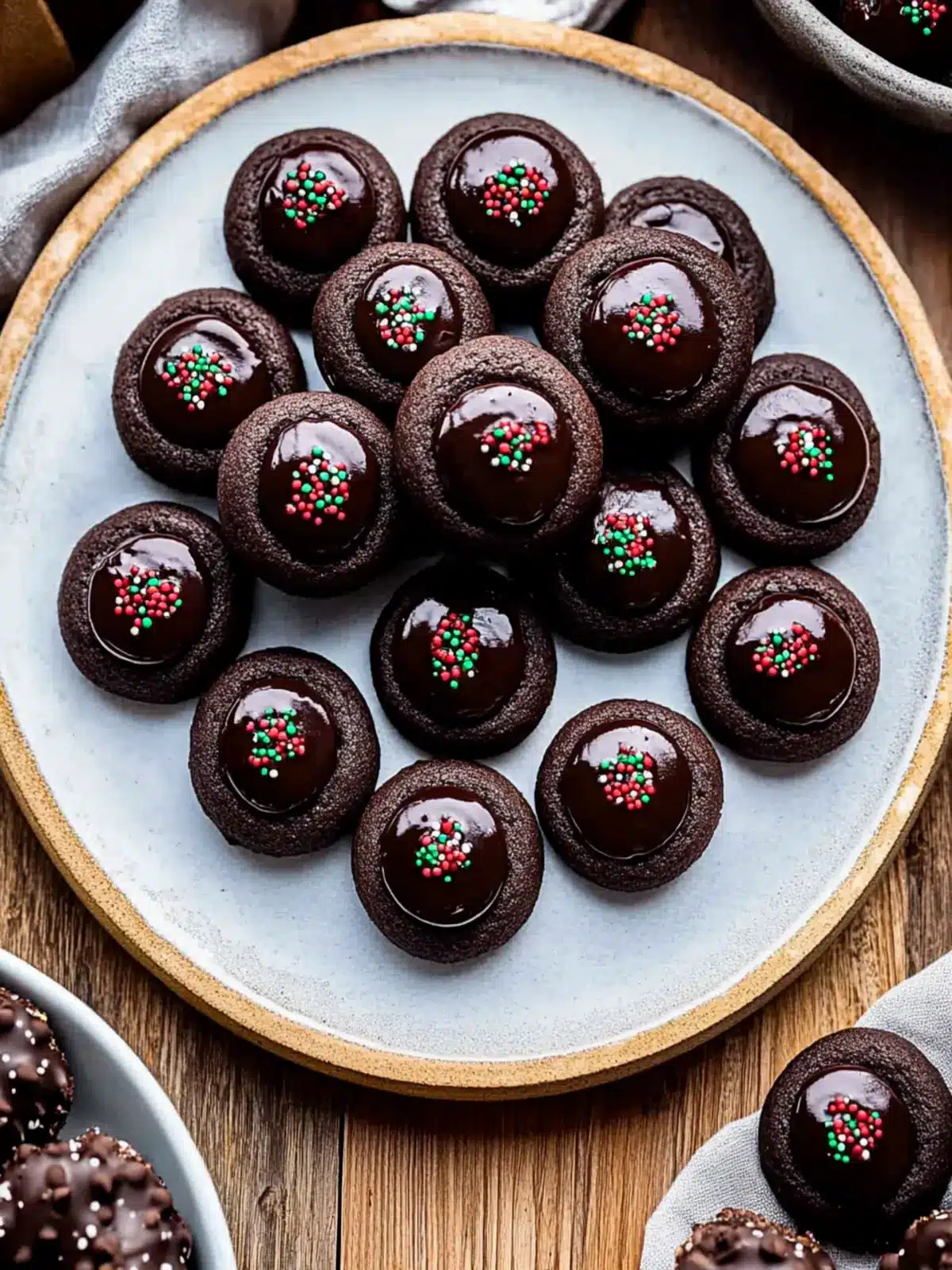Irresistible Chocolate Thumbprint Cookies with Ganache Joy 4 Chocolate Thumbprint Cookies