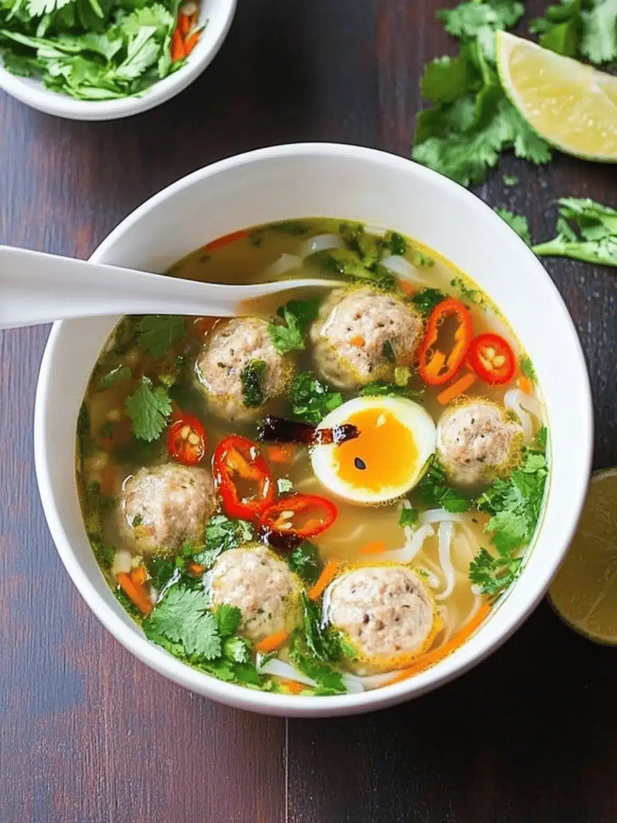 Savor Warm Thai Meatball and Egg Drop Soup Tonight 3 Thai Meatball and Egg Drop Soup