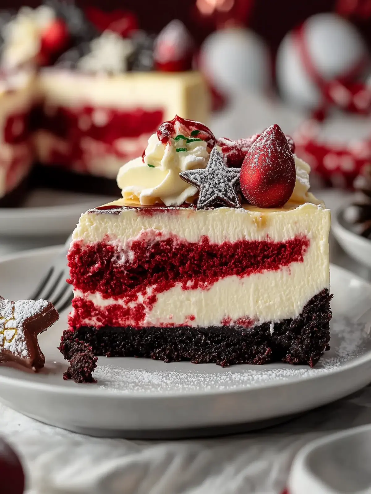 Christmas Red Velvet Cheesecake That Everyone Will Love 4 Christmas Red Velvet Cheesecake