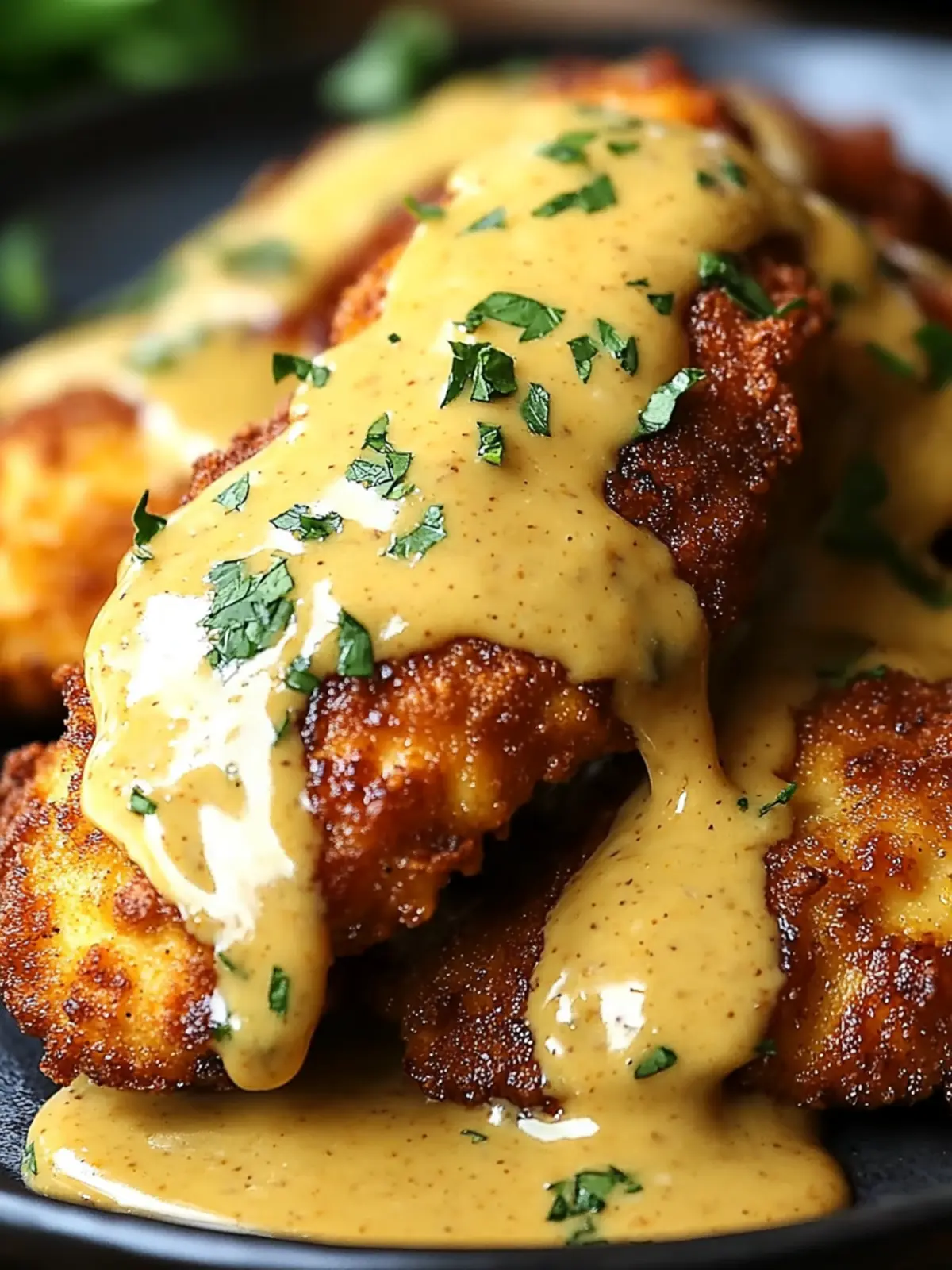 Crispy Pretzel Chicken with Mustard-Cheddar Sauce Bliss 3 Pretzel Chicken with Mustard-Cheddar Sauce
