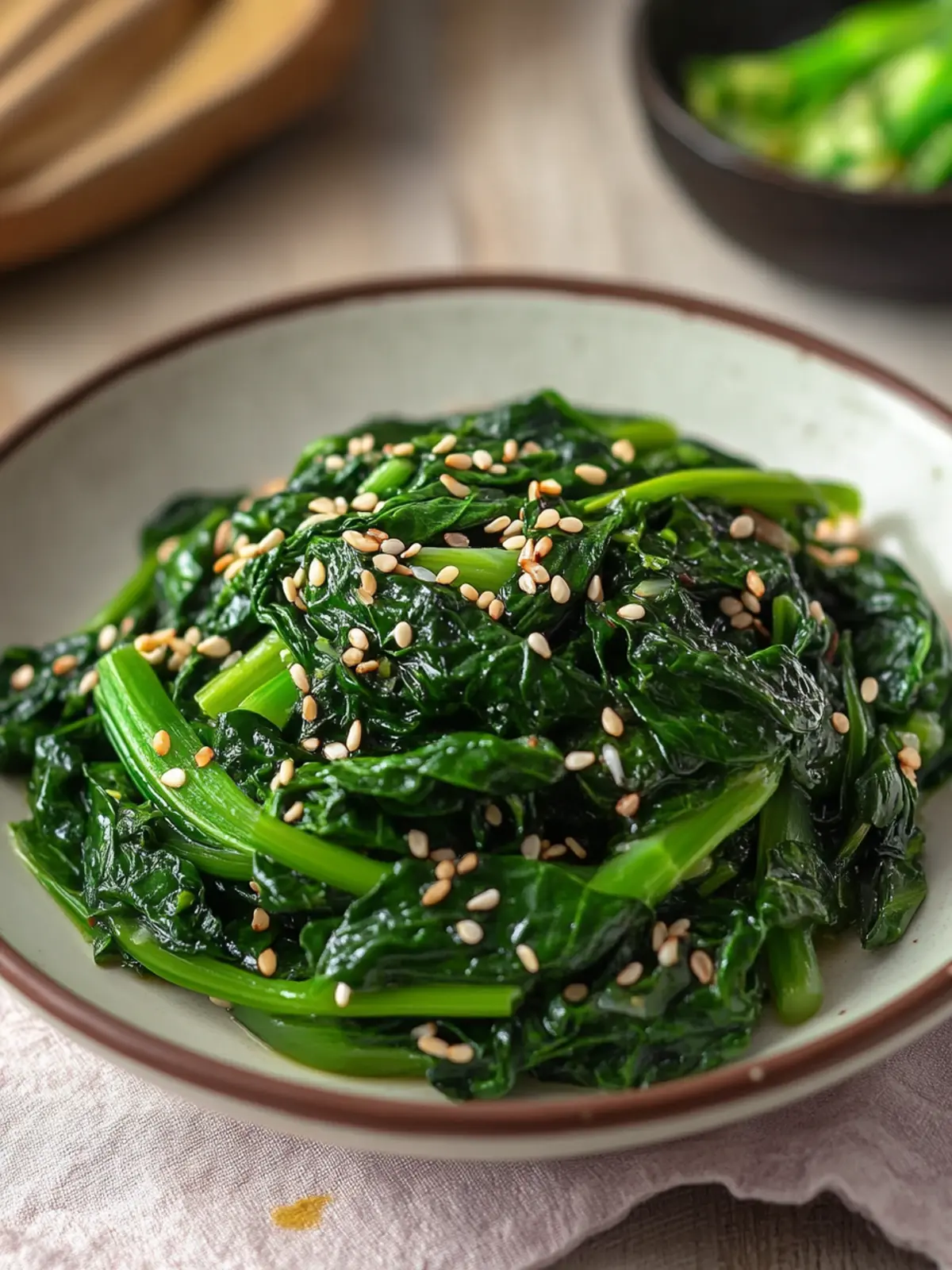 Delicious Korean Spinach Side Dish (Sigeumchi Namul) Recipe 2 Korean Spinach Side Dish (Sigeumchi Namul)