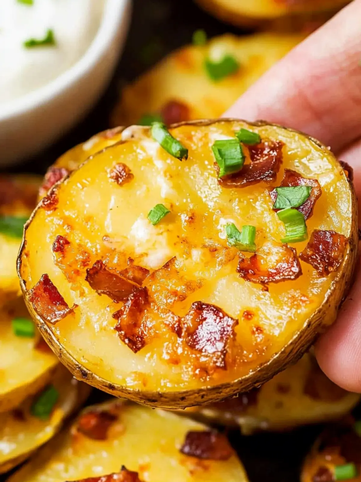 Irresistible Baked Potato Slices Topped with Bacon Bliss 4 Baked Potato Slices
