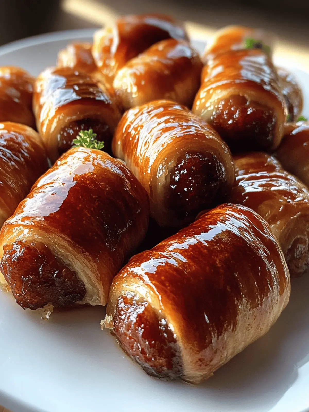 Glazed Pigs in a Blanket: Your New Favorite Party Snack! 4 Glazed Pigs in a Blanket