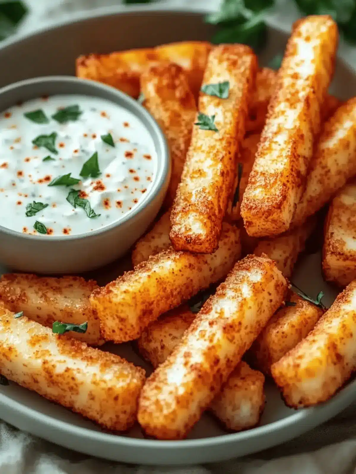 Air-Fried Halloumi Fries with Spicy Yogurt Dip You ll Love 2 Air-Fried Halloumi Fries with Spicy Yogurt Dip