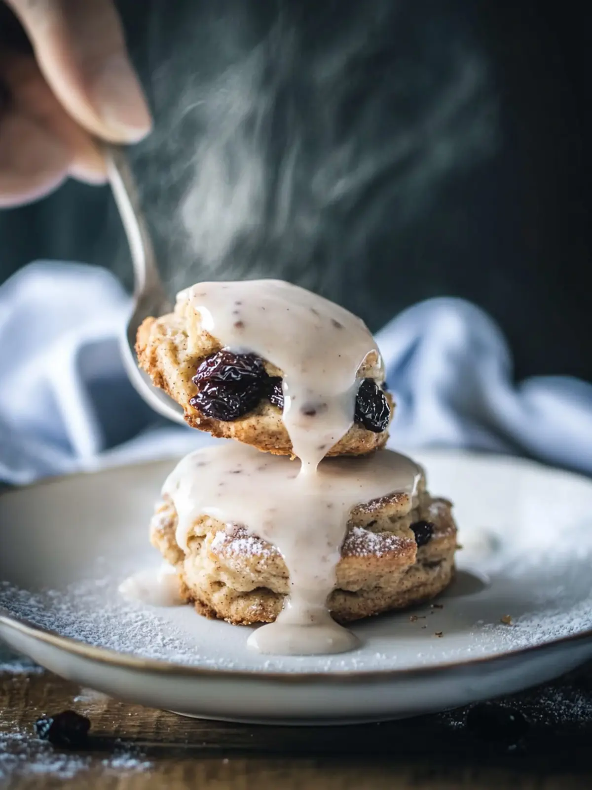 Easy Cinnamon Raisin Biscuits with a Creamy Vanilla Glaze 3 Cinnamon Raisin Biscuits