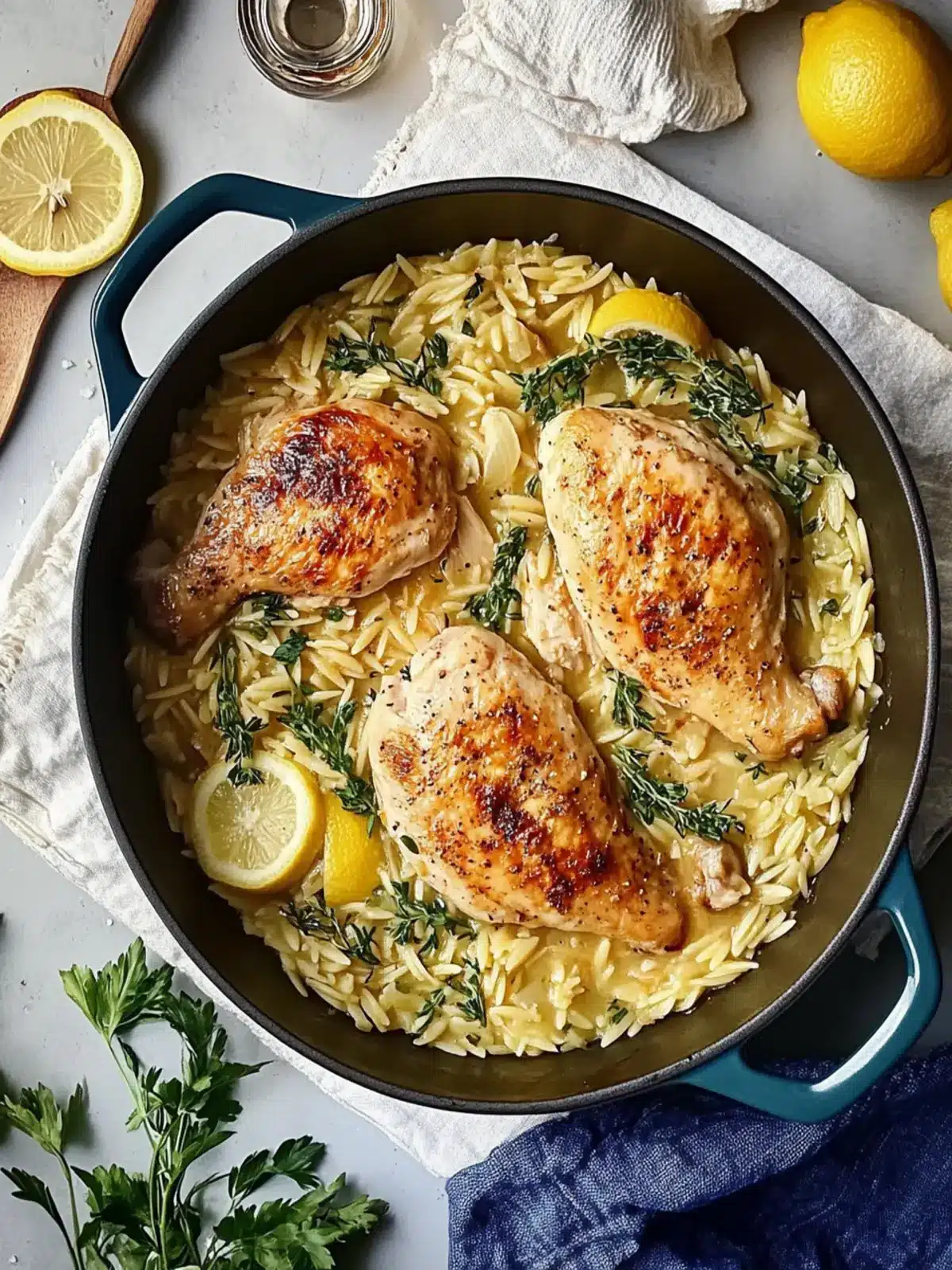 Savory Chicken in a Pot with Lemon Orzo for Cozy Nights 2 Chicken in a Pot with Lemon Orzo