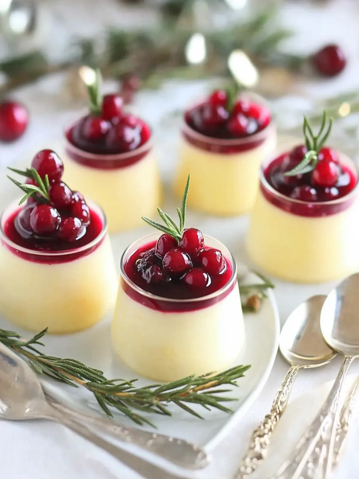 Indulgent Eggnog Panna Cotta with Spiked Cranberry Sauce 4 Eggnog Panna Cotta with Spiked Cranberry Sauce