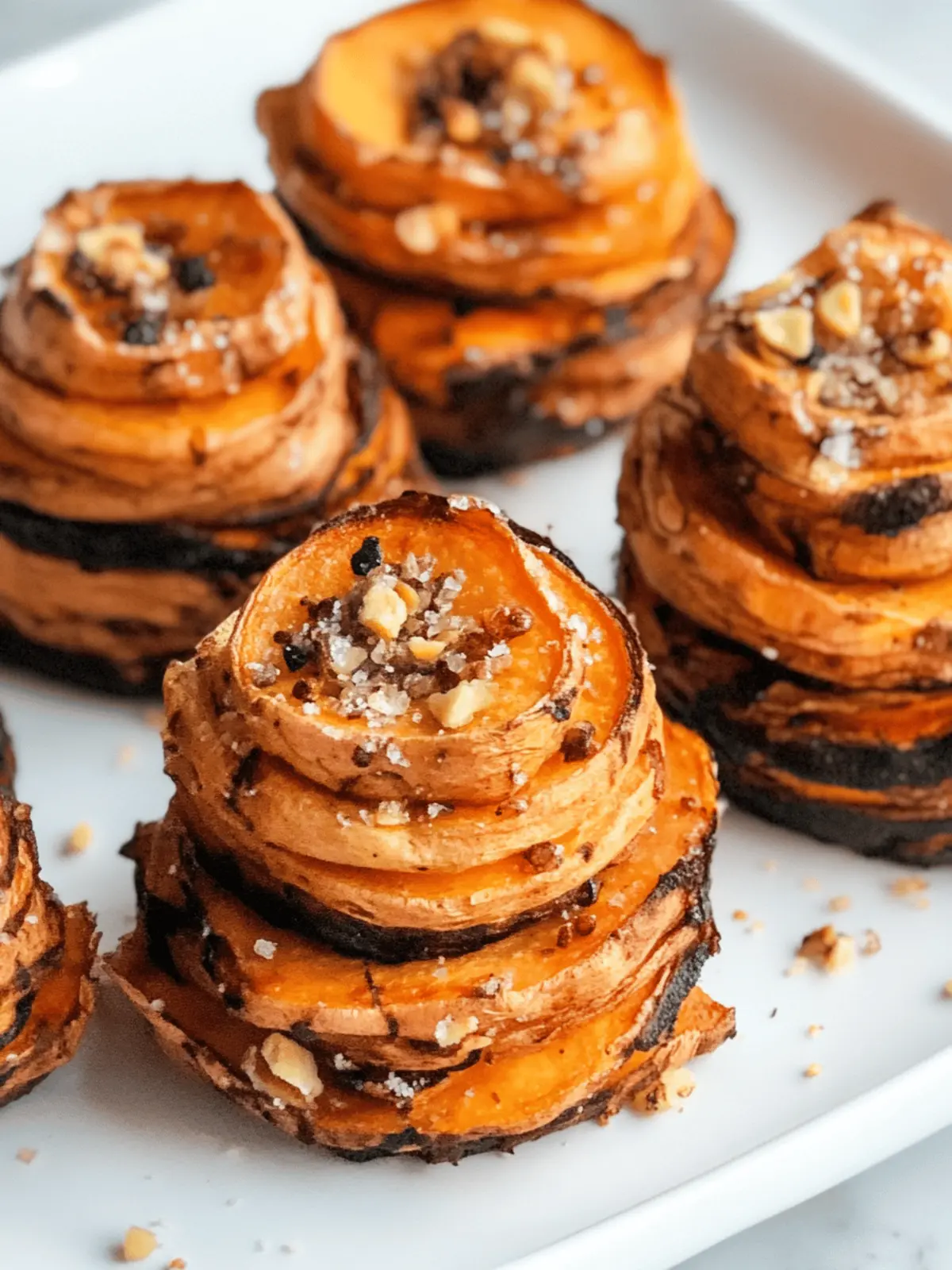 Mouthwatering Sweet Potato Stacks with Crunchy Topping 4 Sweet Potato Stacks